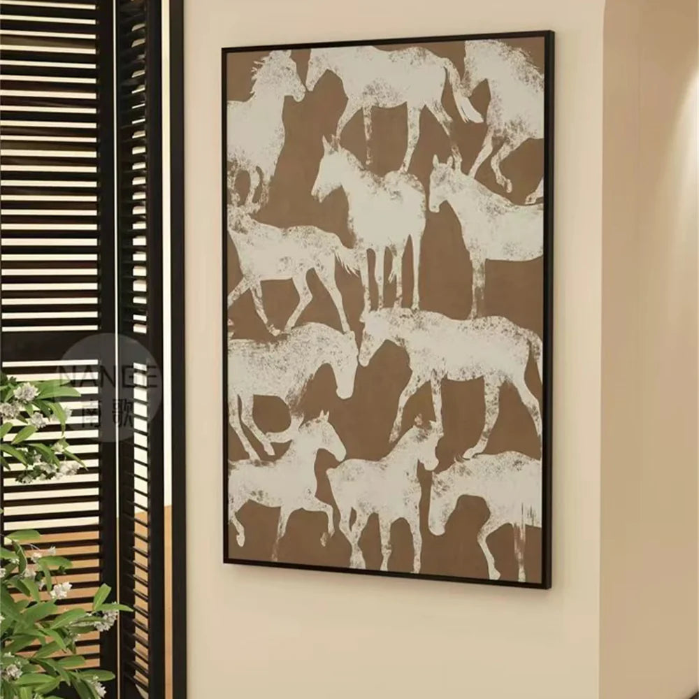 Abstract Animal Art Horse Texture Wall Art #AT001