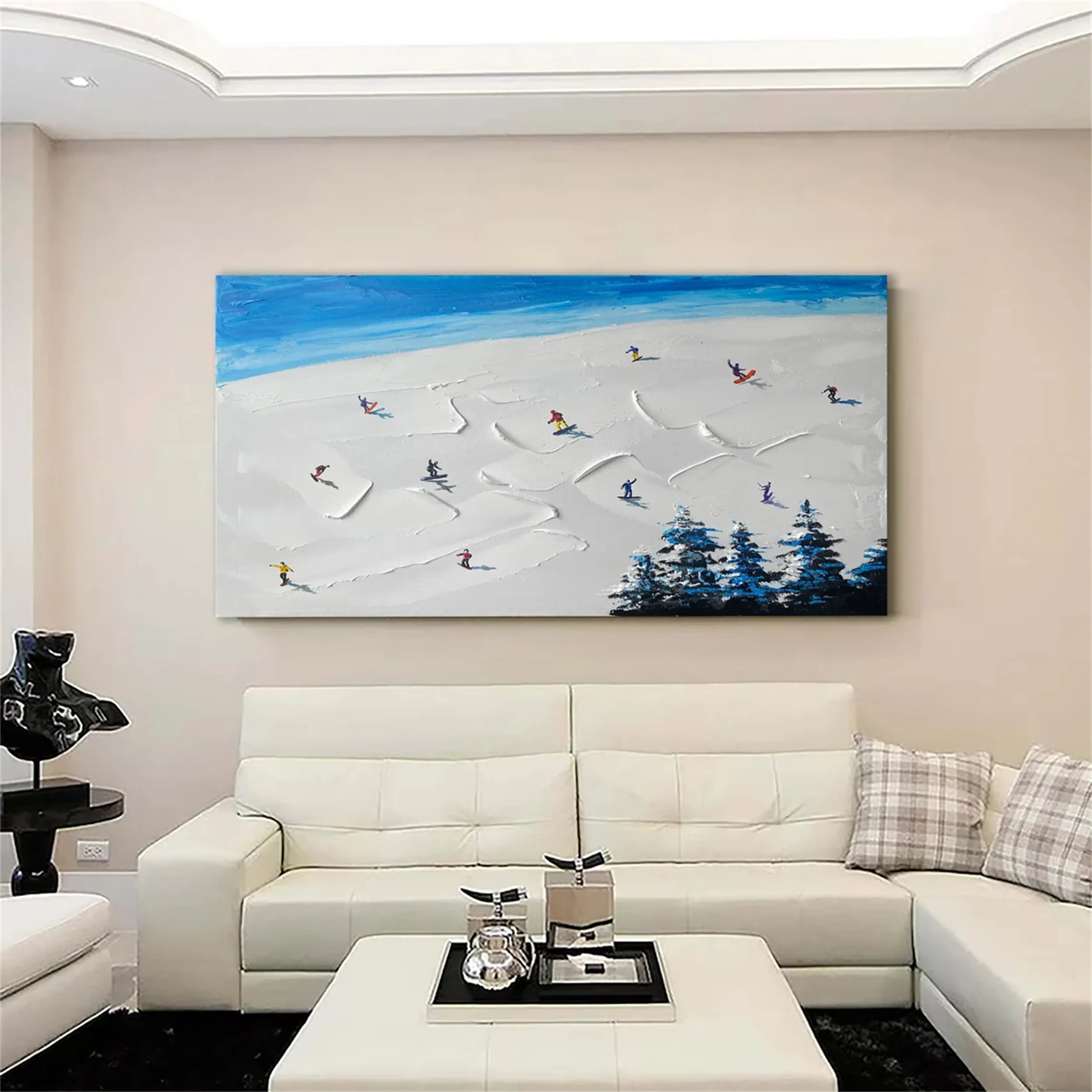 White Textured Minimalist Wall Art #WT155
