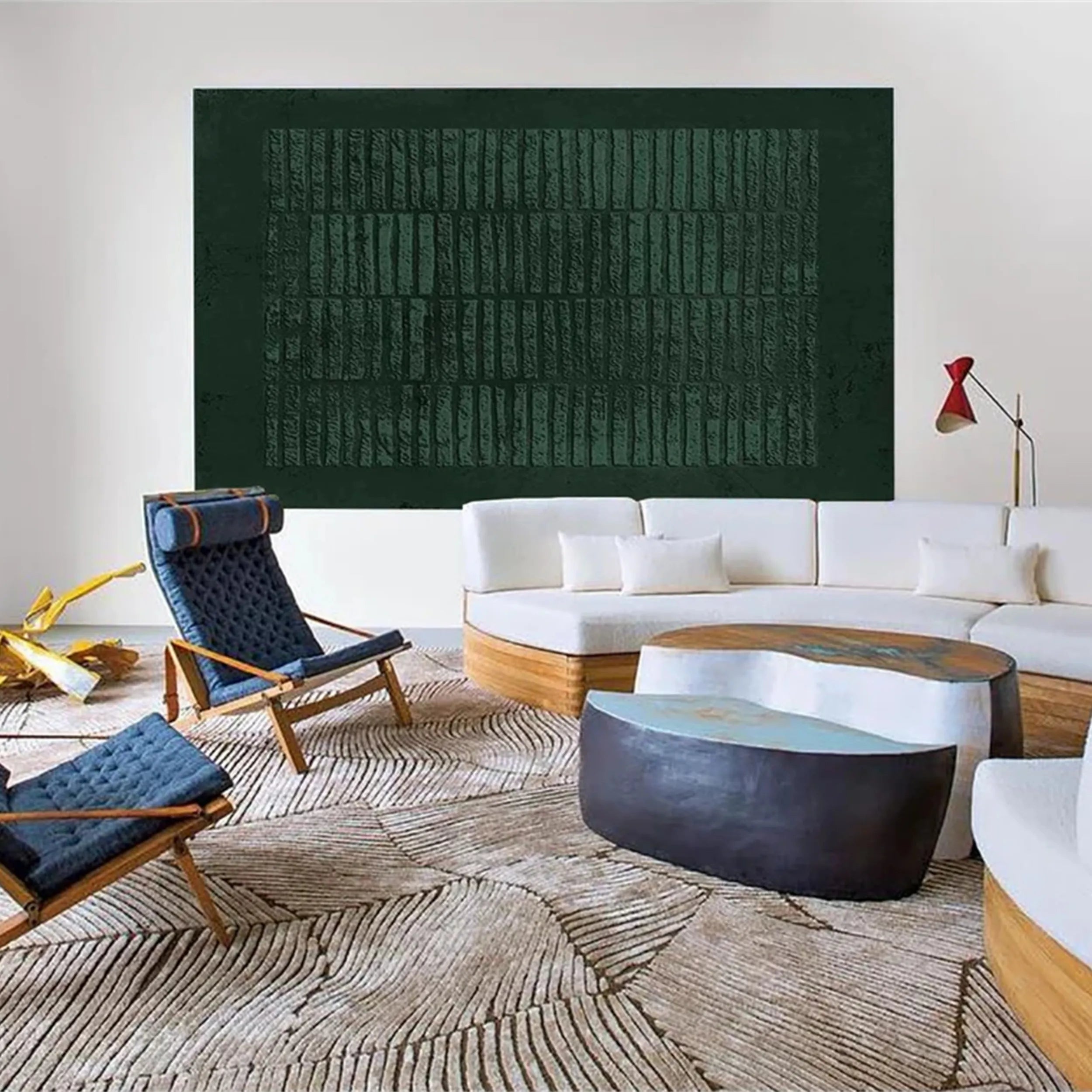 Green Textured Minimalist Wall Art #GT016