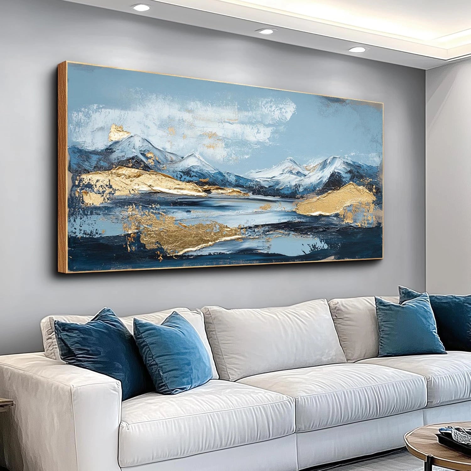 Abstract Mountain Textured Canvas Art #WT255