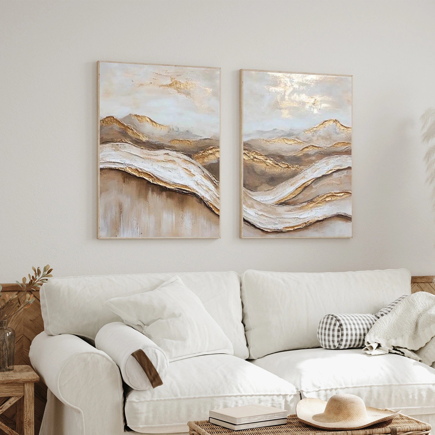 Abstract Textured Wall Art Set of 2 #AW218