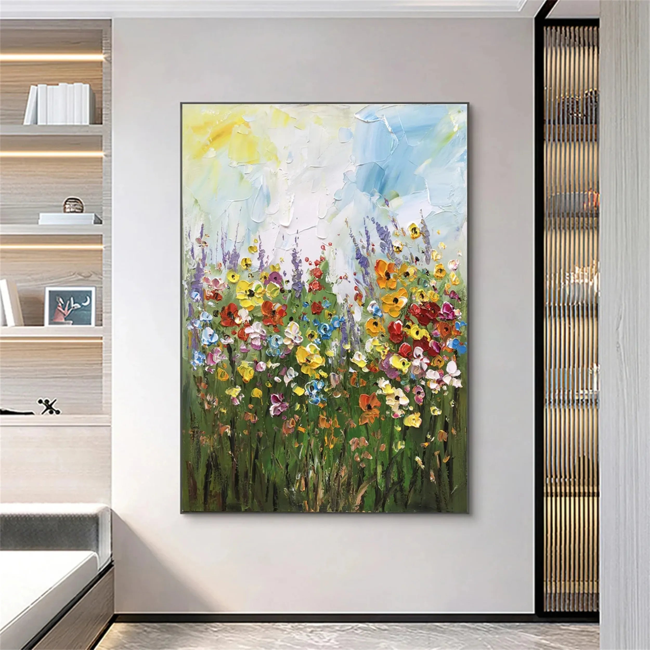 Colorful Tree And Flower Painting #TF007