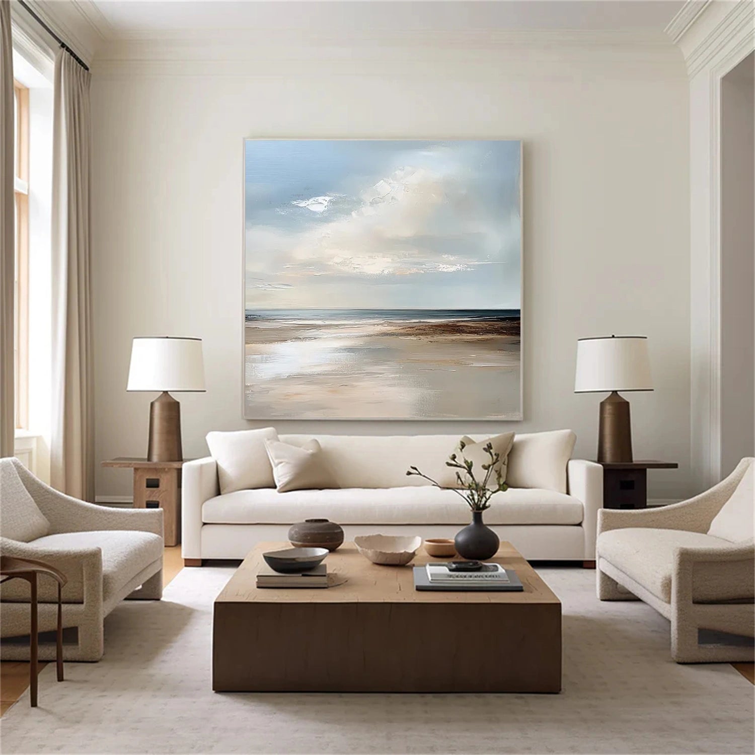 Sky And Ocean Abstract Wall Art #SO254