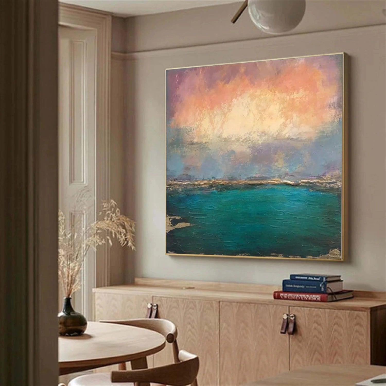 Sky And Ocean Abstract Wall Art #SO290