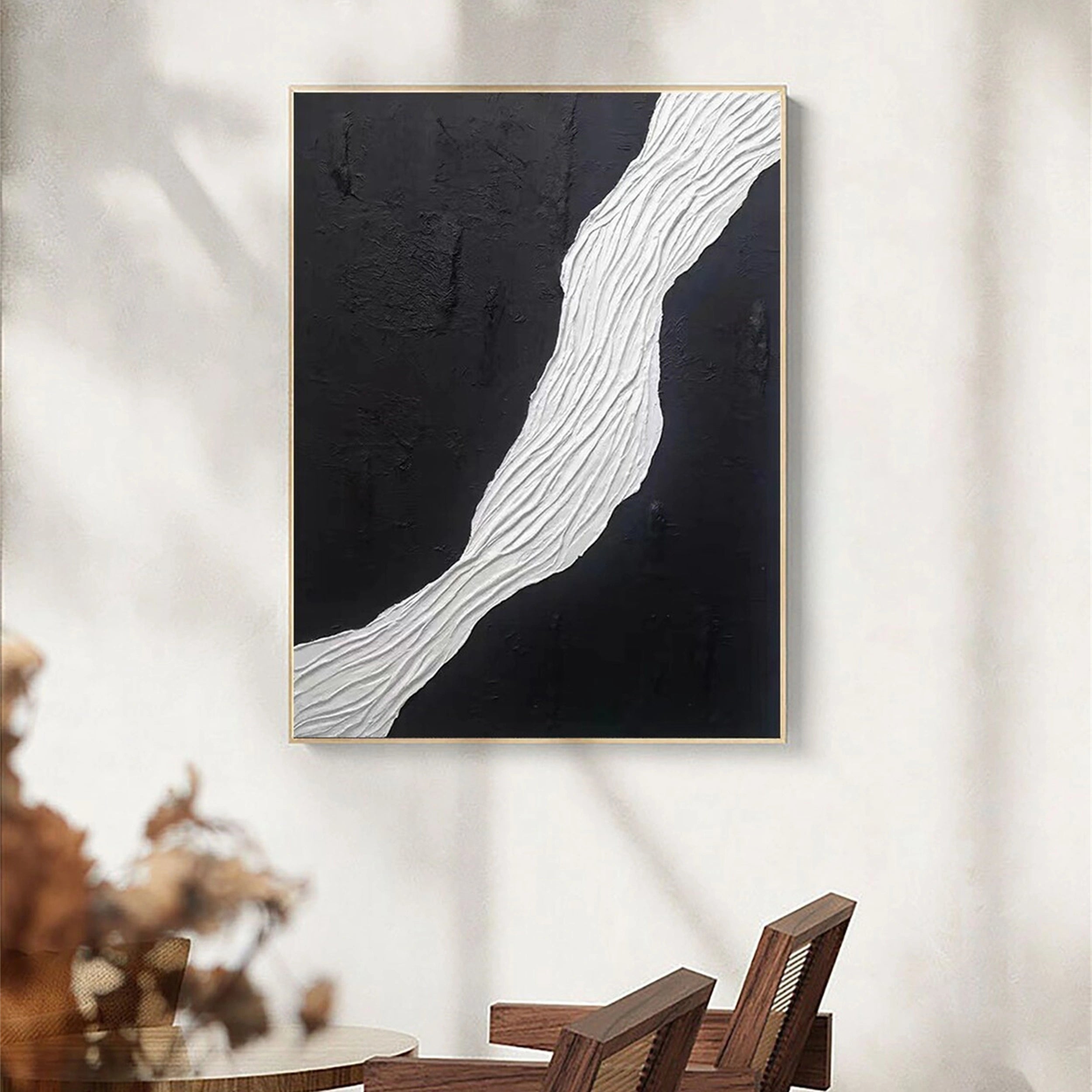 White Textured Minimalist Wall Art #WT072