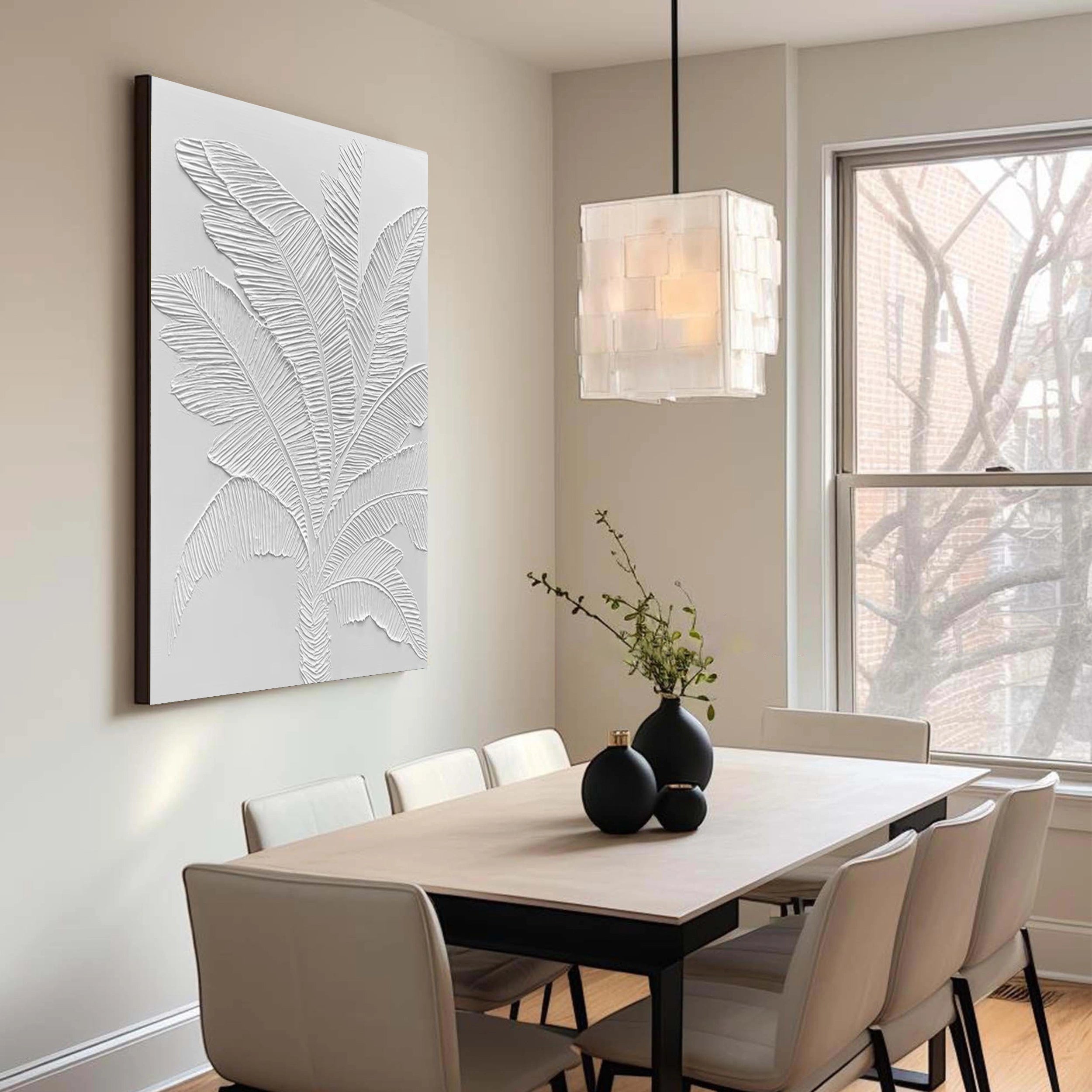 White Textured Minimalist Wall Art #WT056