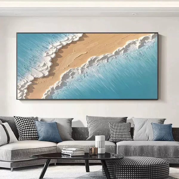 Blue Textured Minimalist Wall Art #BL016