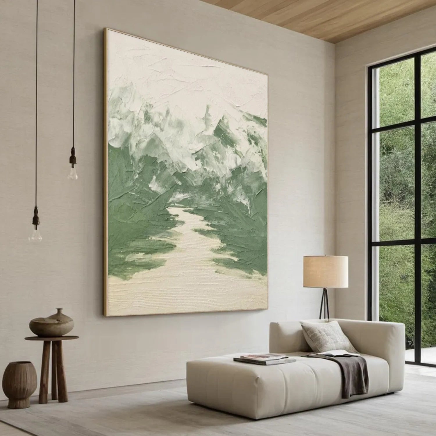 Minimalist Mountain Textured Canvas Art #WT214