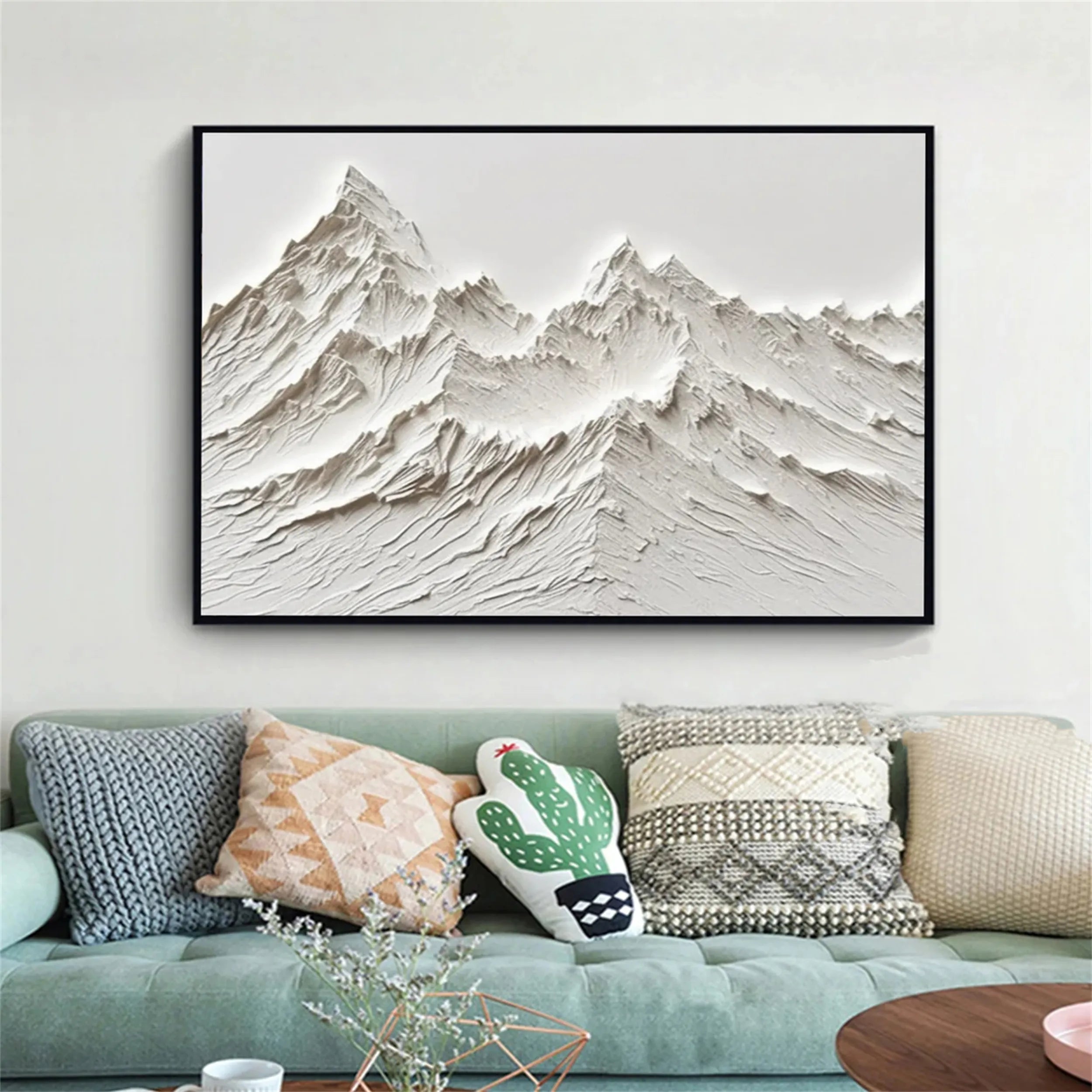 White Textured Minimalist Wall Art #WT117