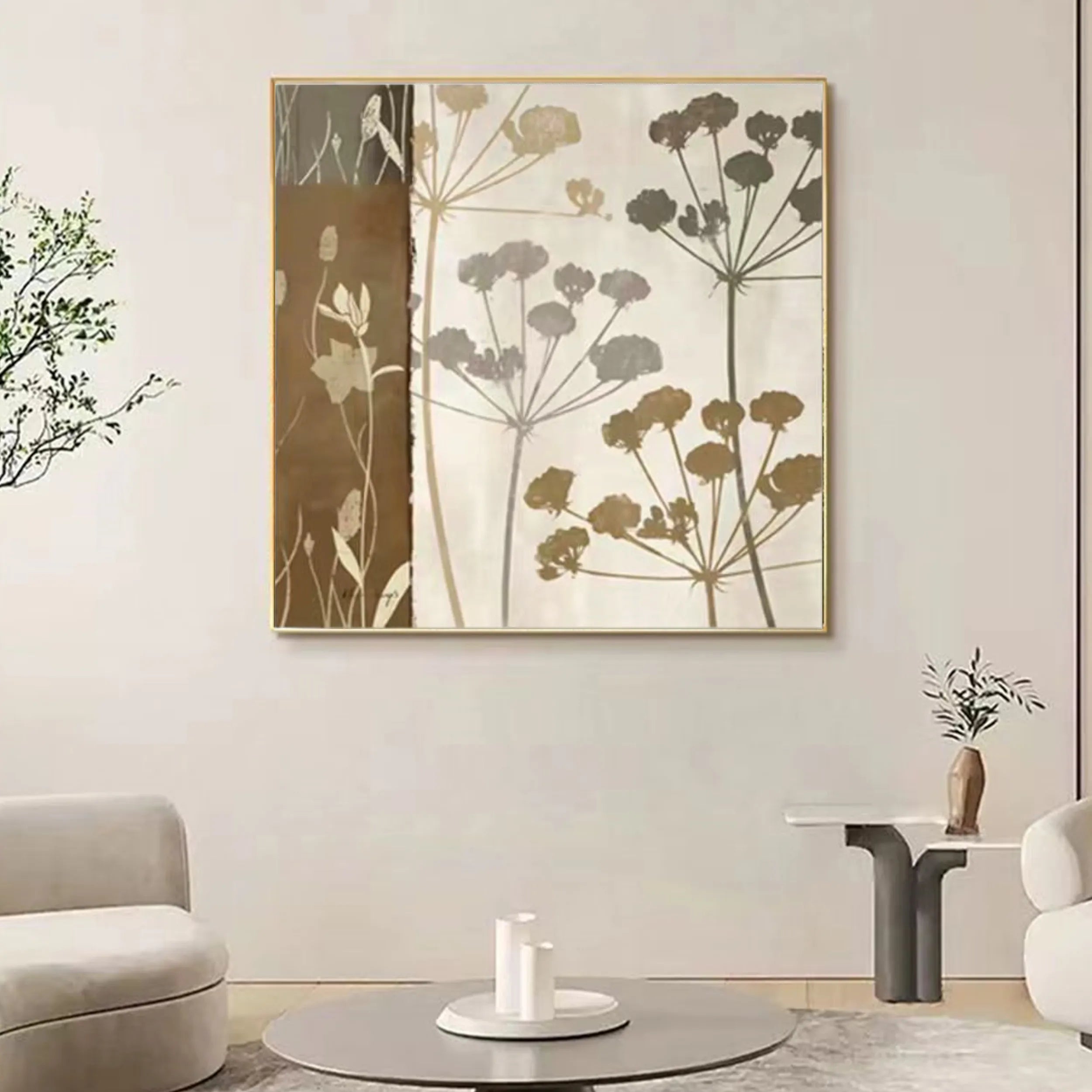 Colorful Tree And Flower Painting #TF046