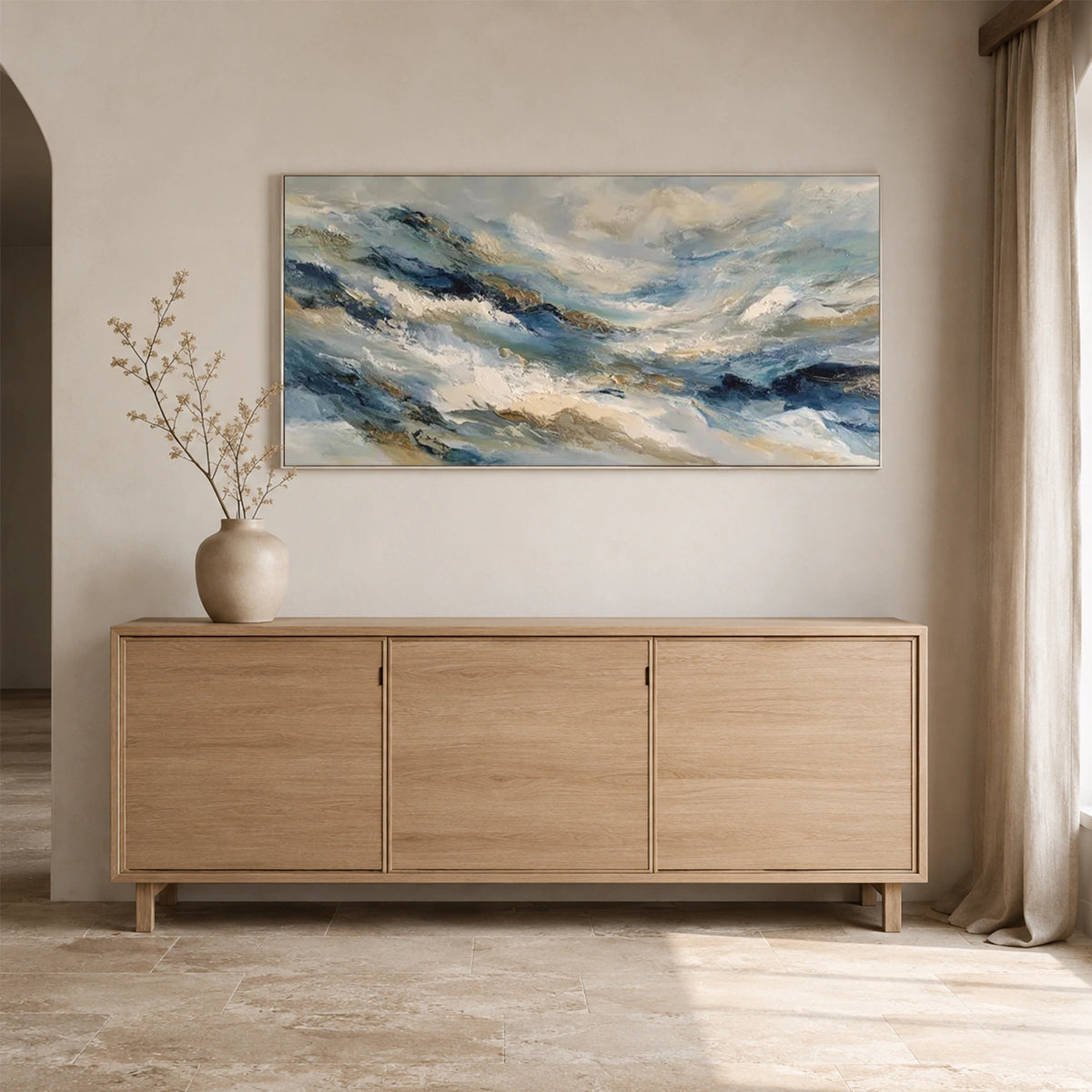Sky And Ocean Abstract Wall Art #SO447