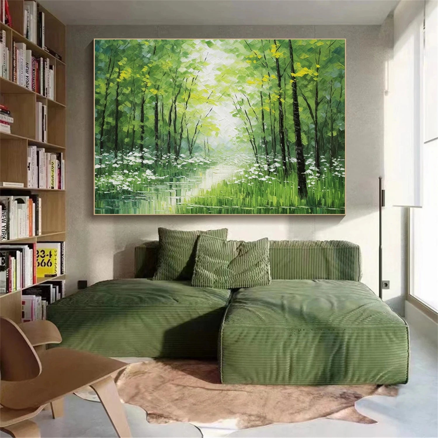 Colorful Tree And Flower Painting #TF085