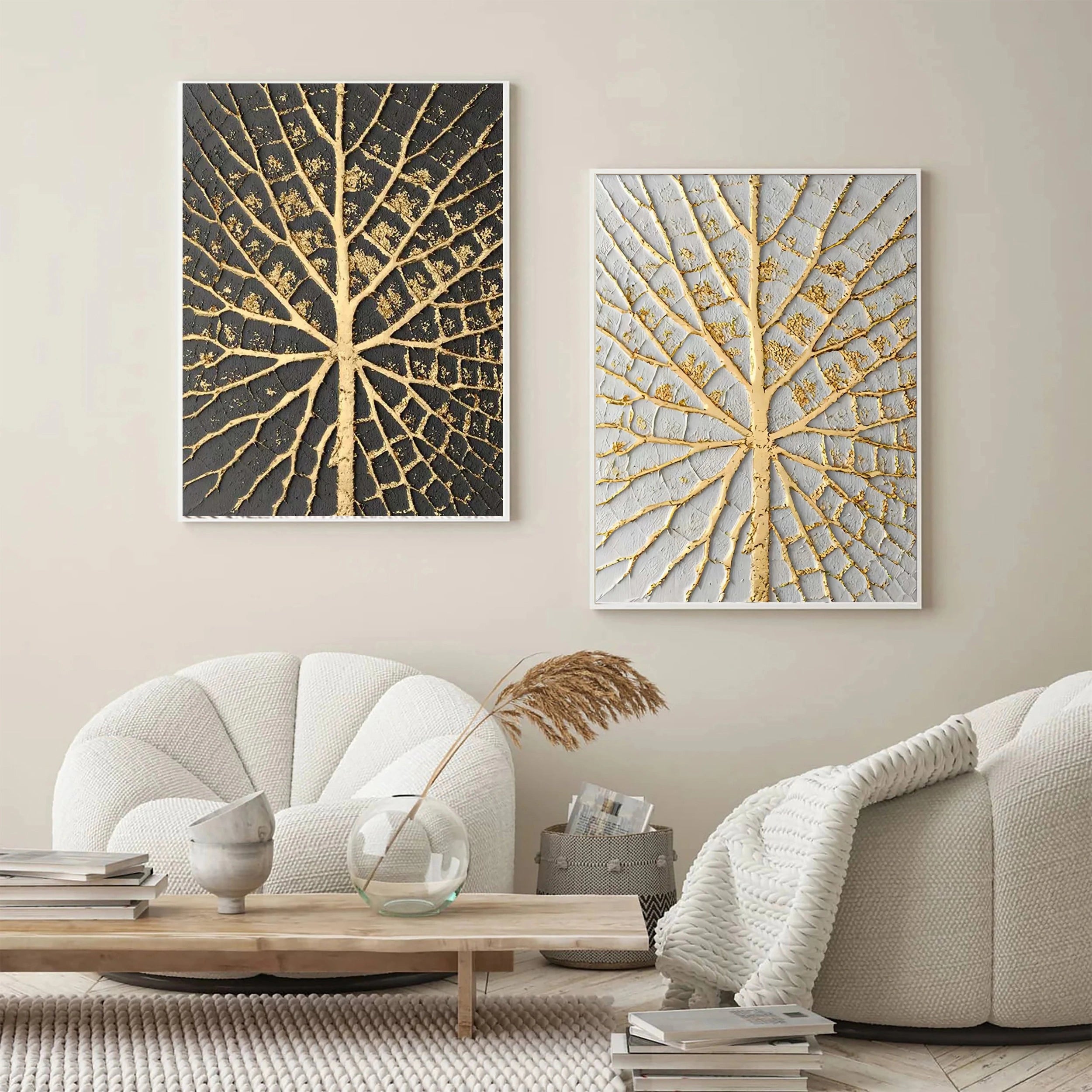 Wabi Sabi Abstract Wall Art Set of 2 #WA104