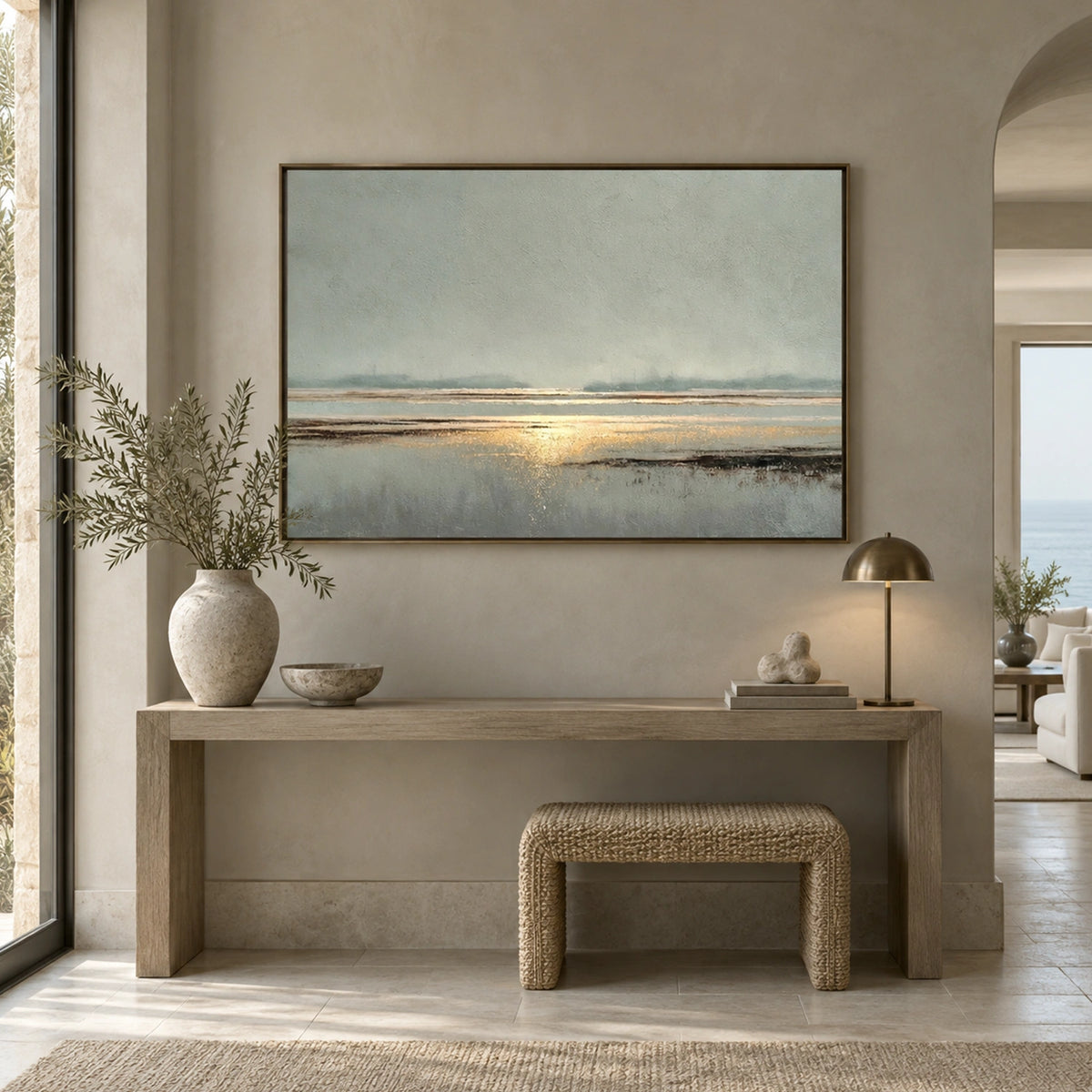 Sky And Ocean Abstract Wall Art #SO457
