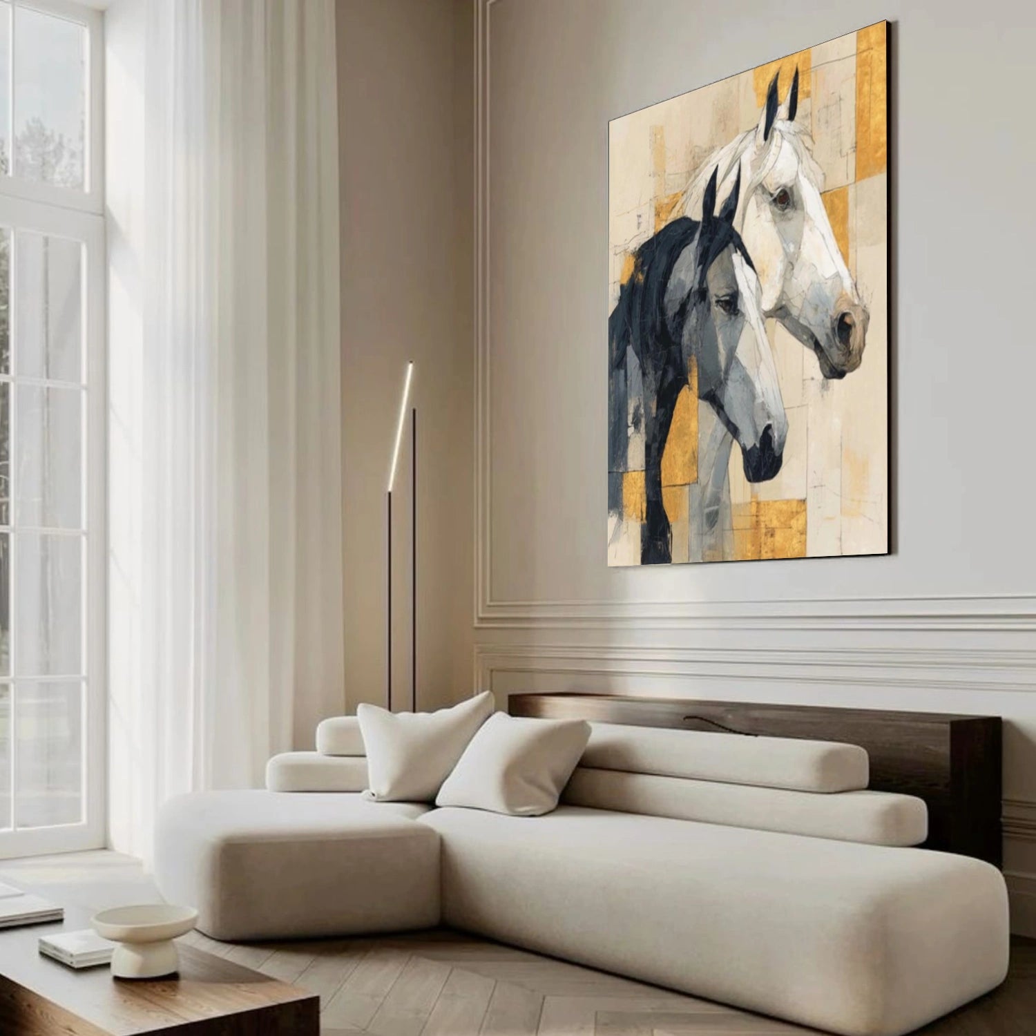 Abstract Animal Art Horse Textured Wall Art #AT059