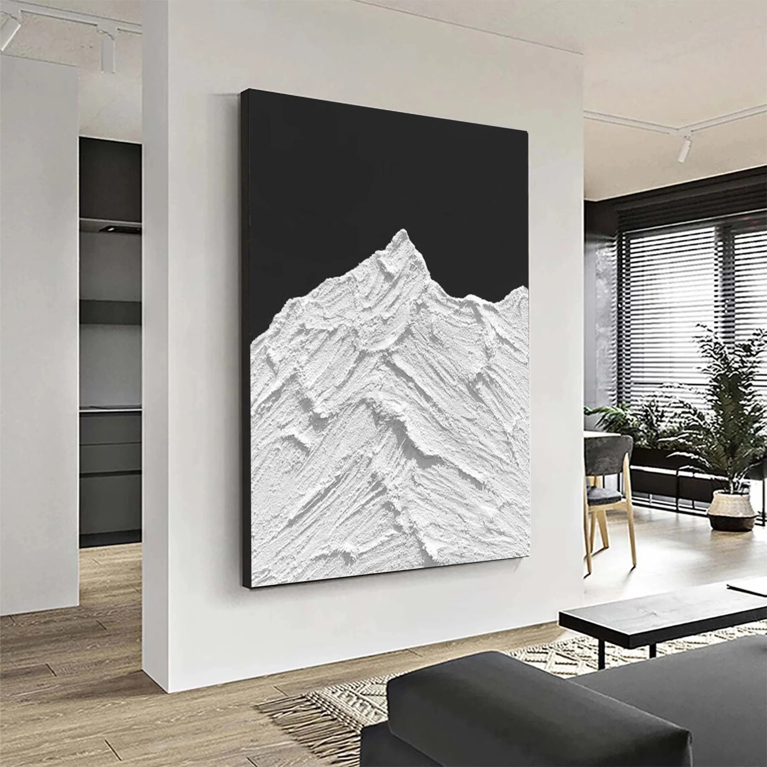 White Textured Minimalist Wall Art #WT071