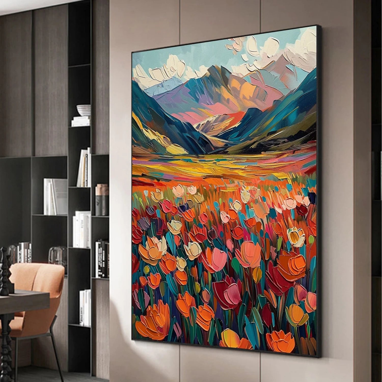 Colorful Tree And Flower Painting #TF080