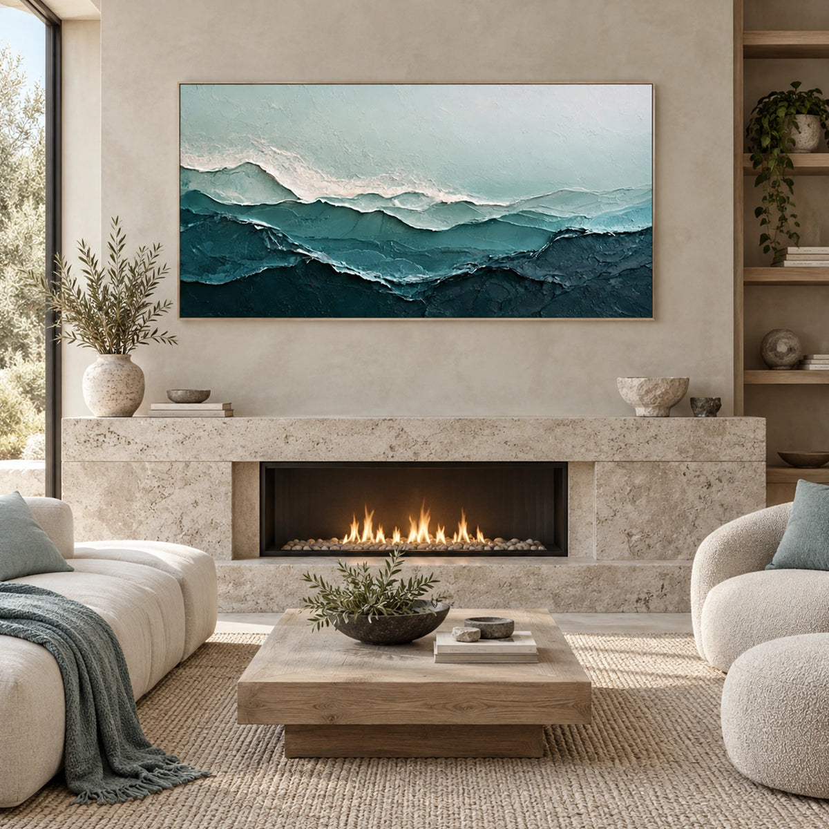 Sky And Ocean Abstract Wall Art #SO455