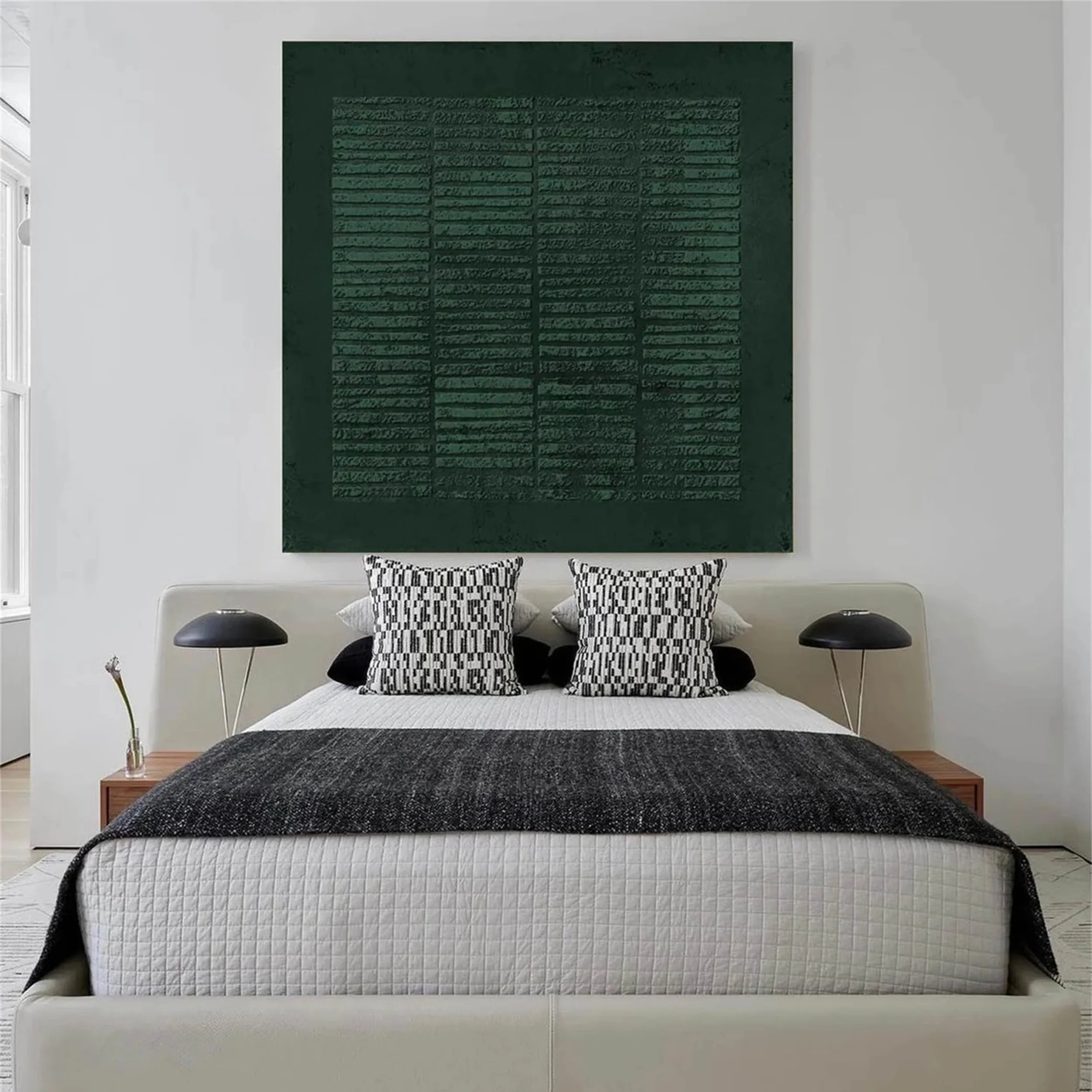 Green Textured Minimalist Wall Art #GT007