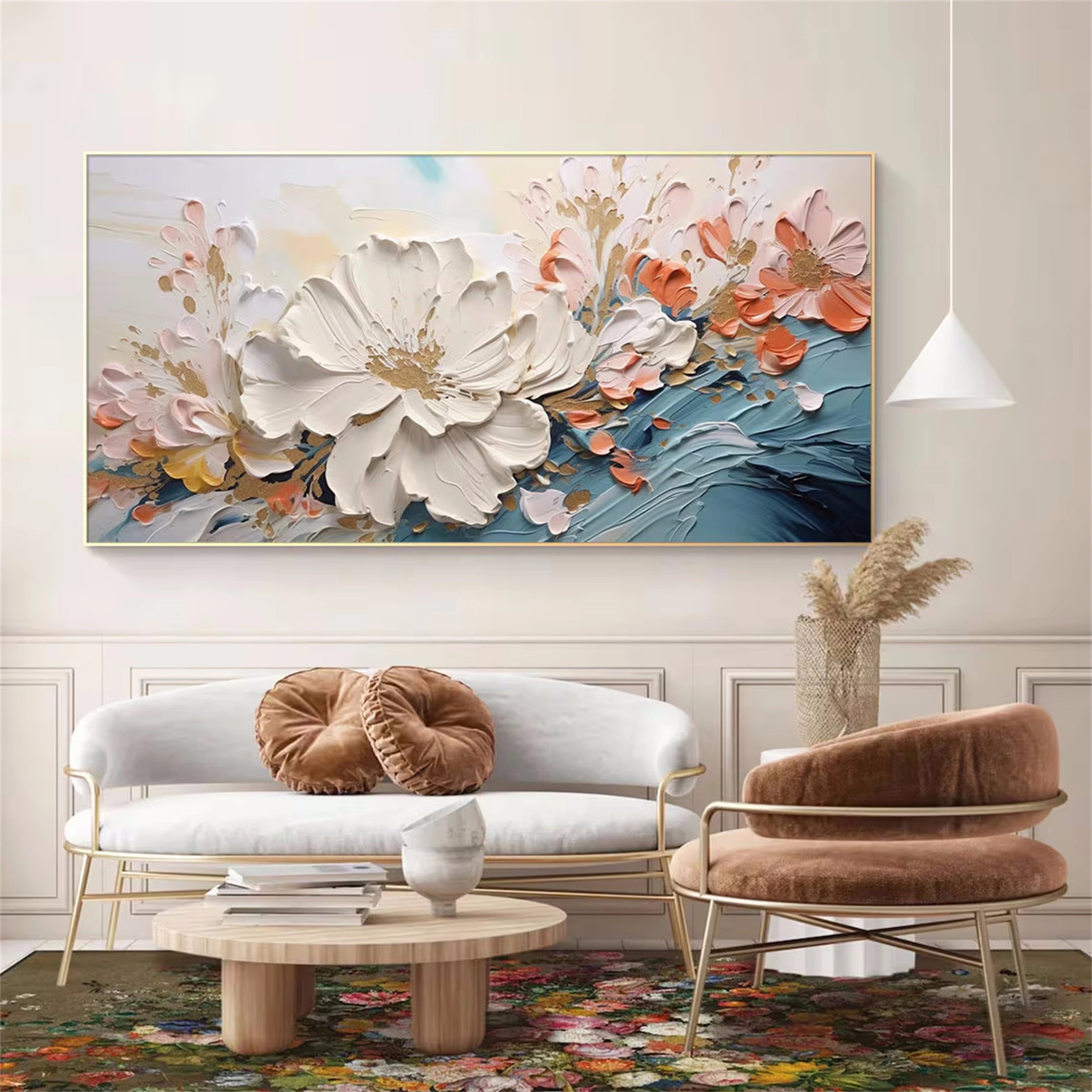 Colorful Tree And Flower Painting #TF032