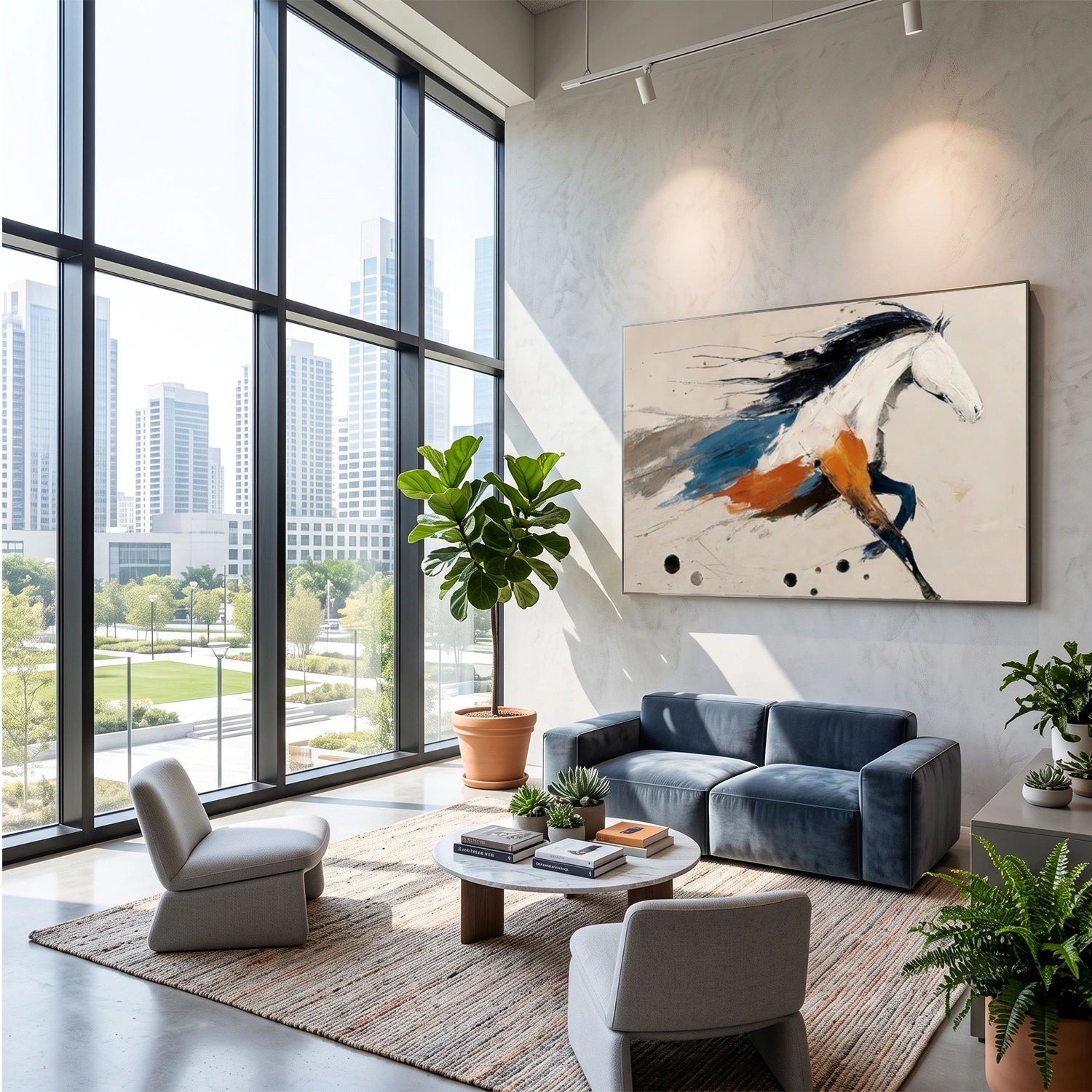 Abstract Animal Art Horse Wall Art #AT085