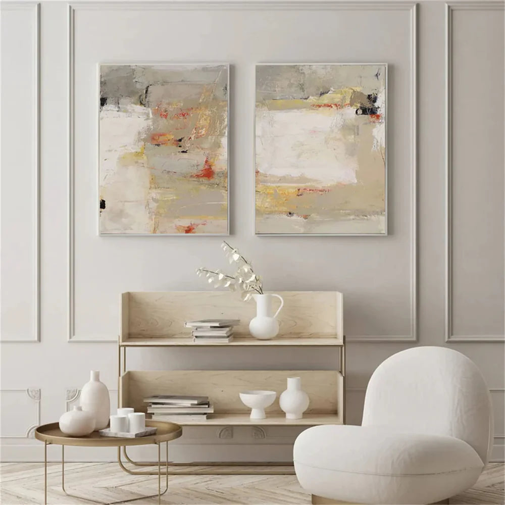 Wabi Sabi Abstract Wall Art Set of 2 #WA151