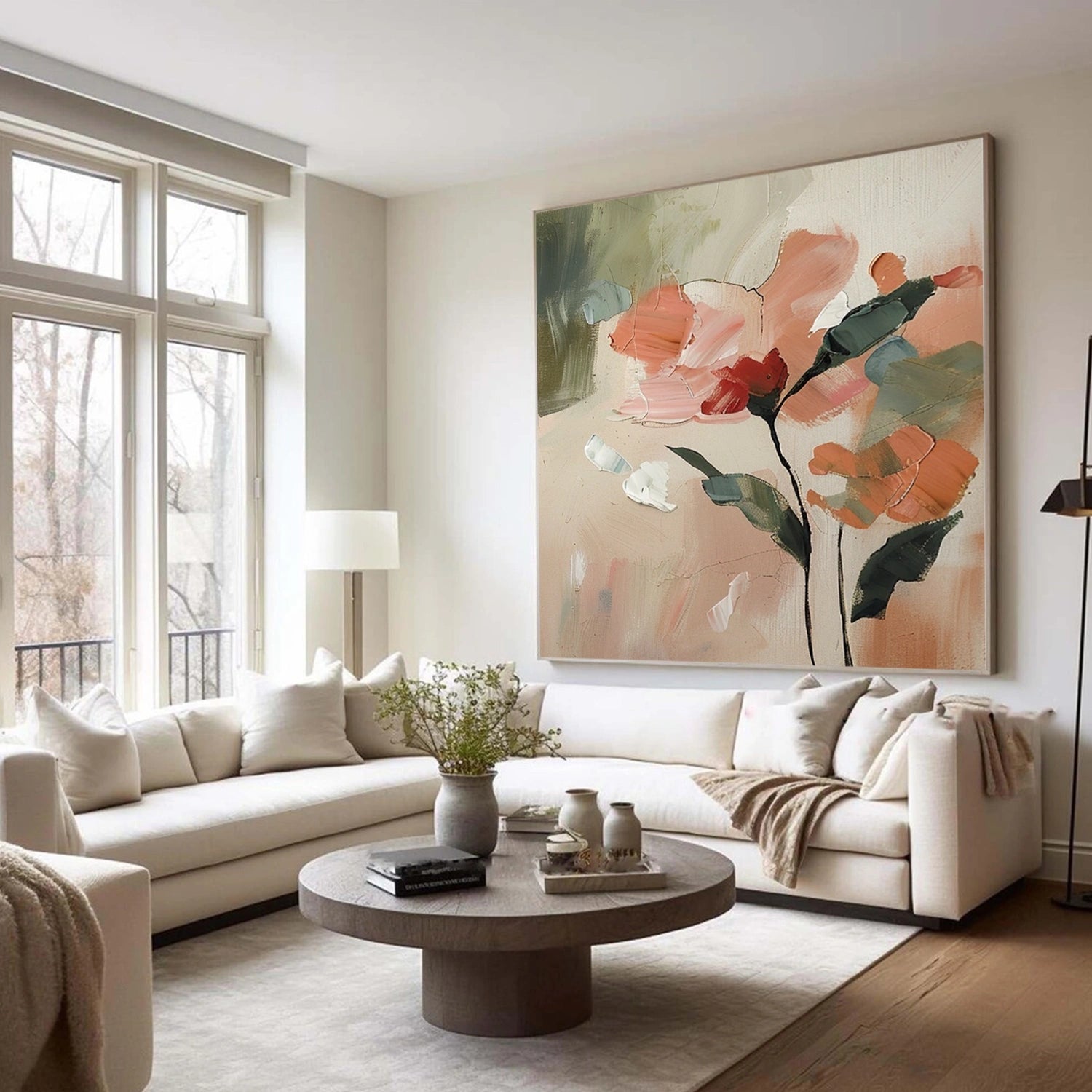 Tree And Flower Abstract Wall Art #TF183