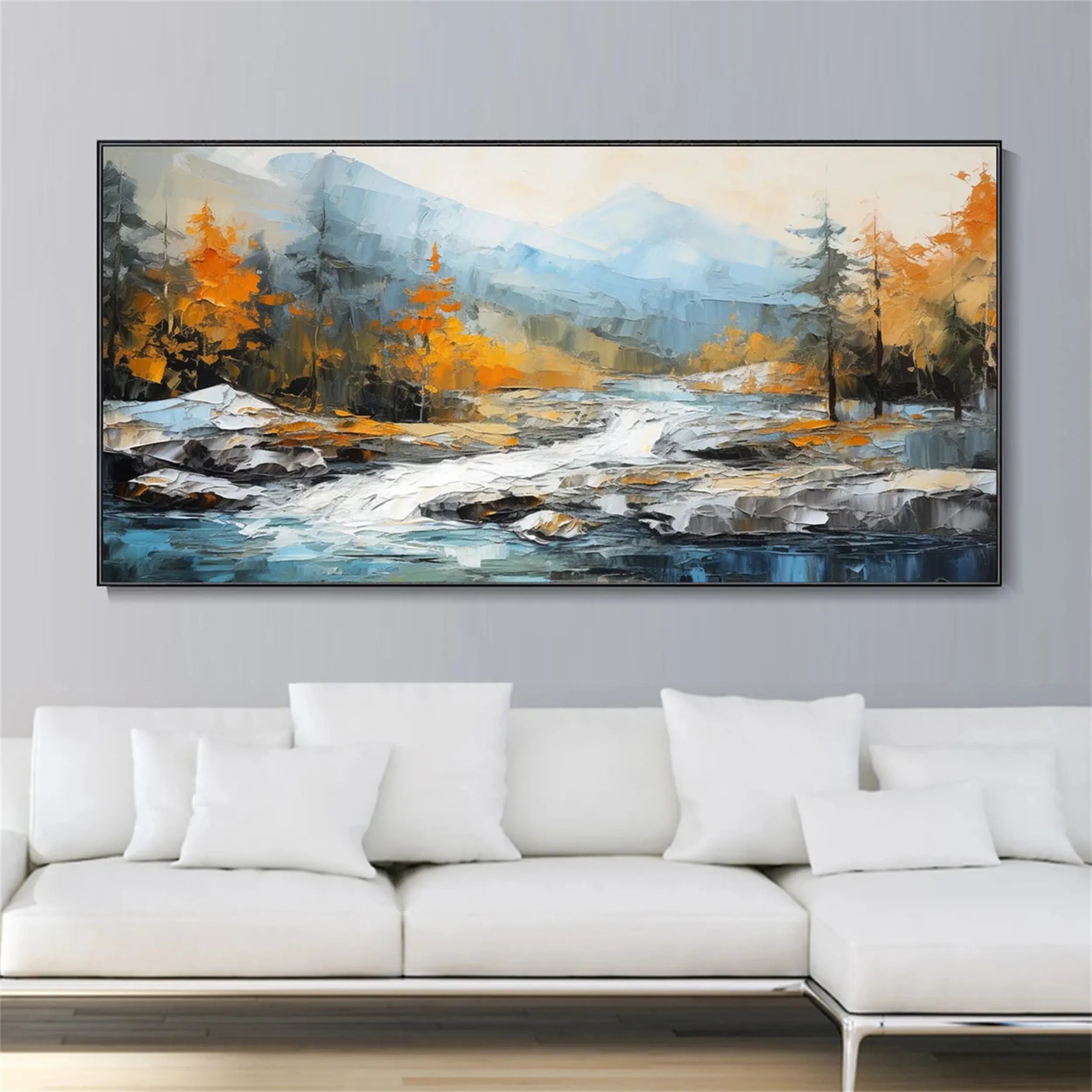 Colorful Tree And Flower Painting #TF037