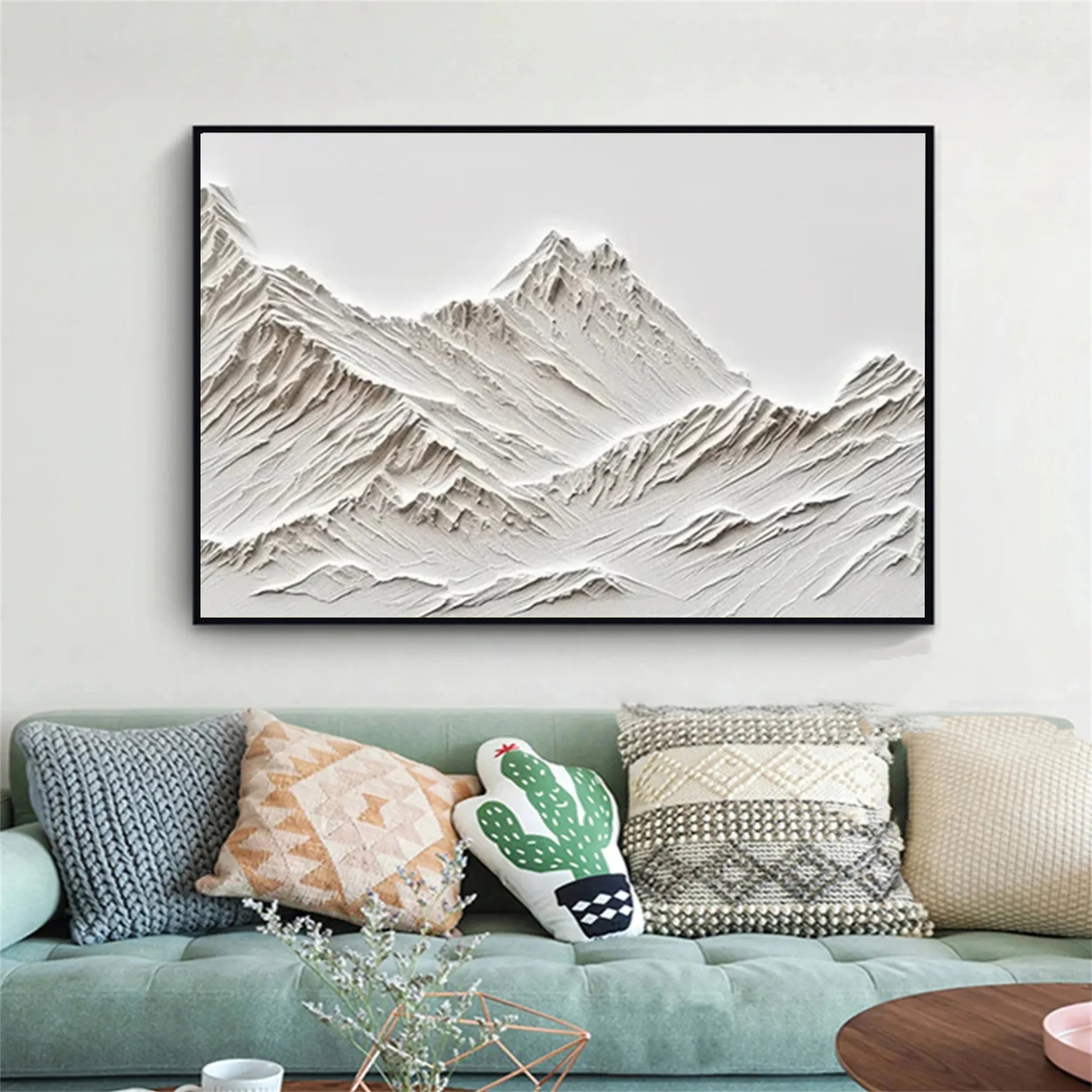 White Textured Minimalist Wall Art #WT138
