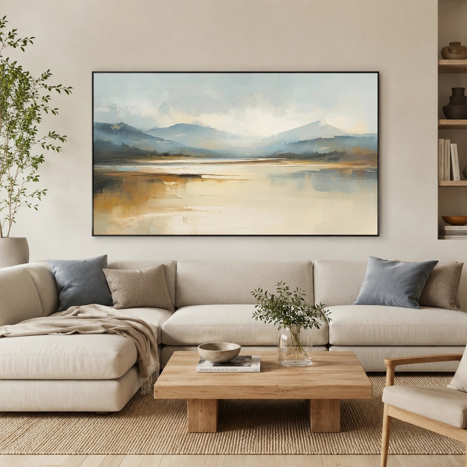 Abstract Mountain Canvas Art #WT267