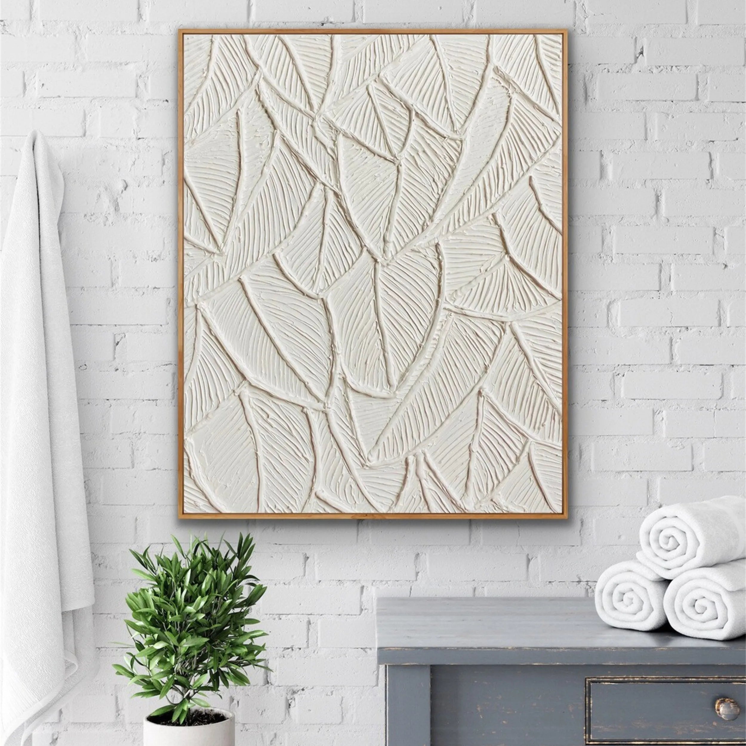 White Tree And Flower Painting #TF057