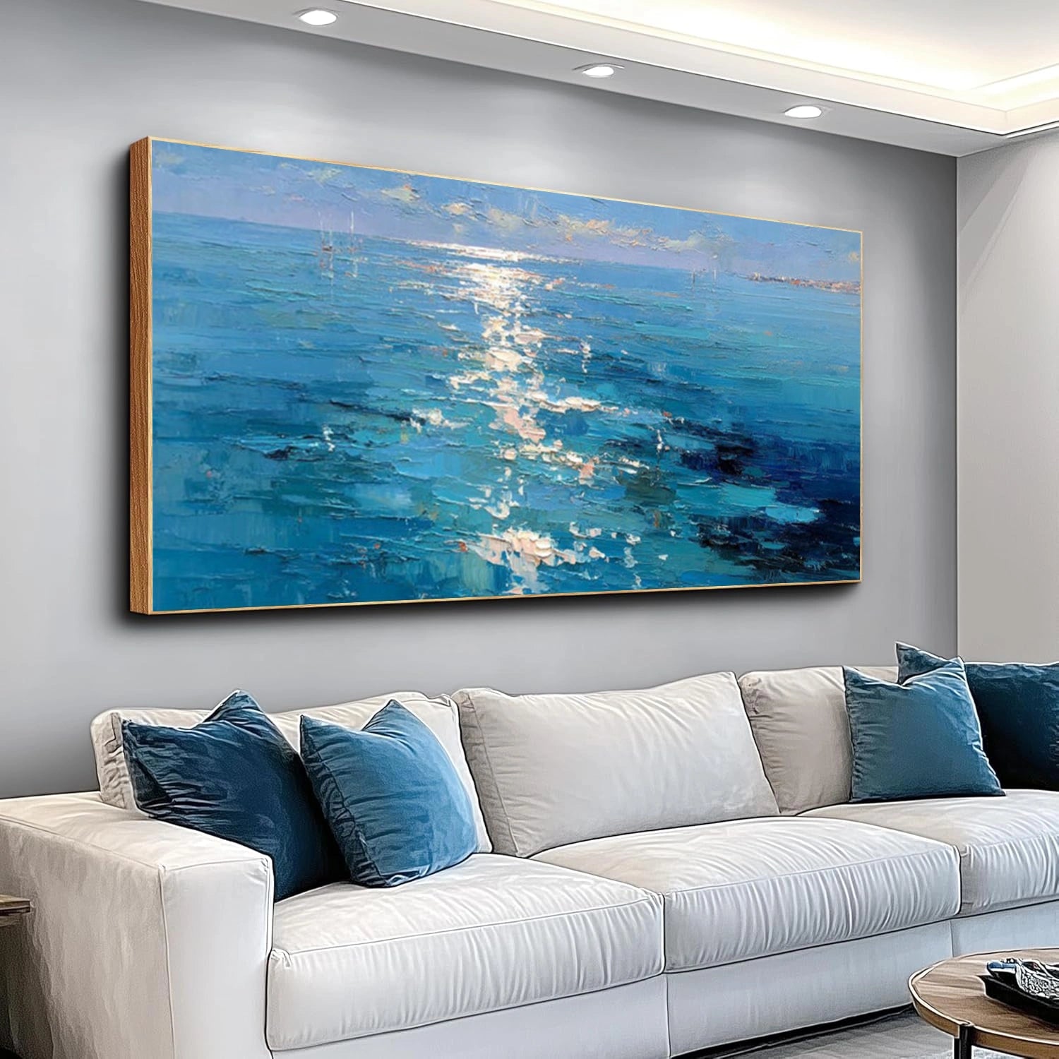 Sky And Ocean Abstract Wall Art #SO390