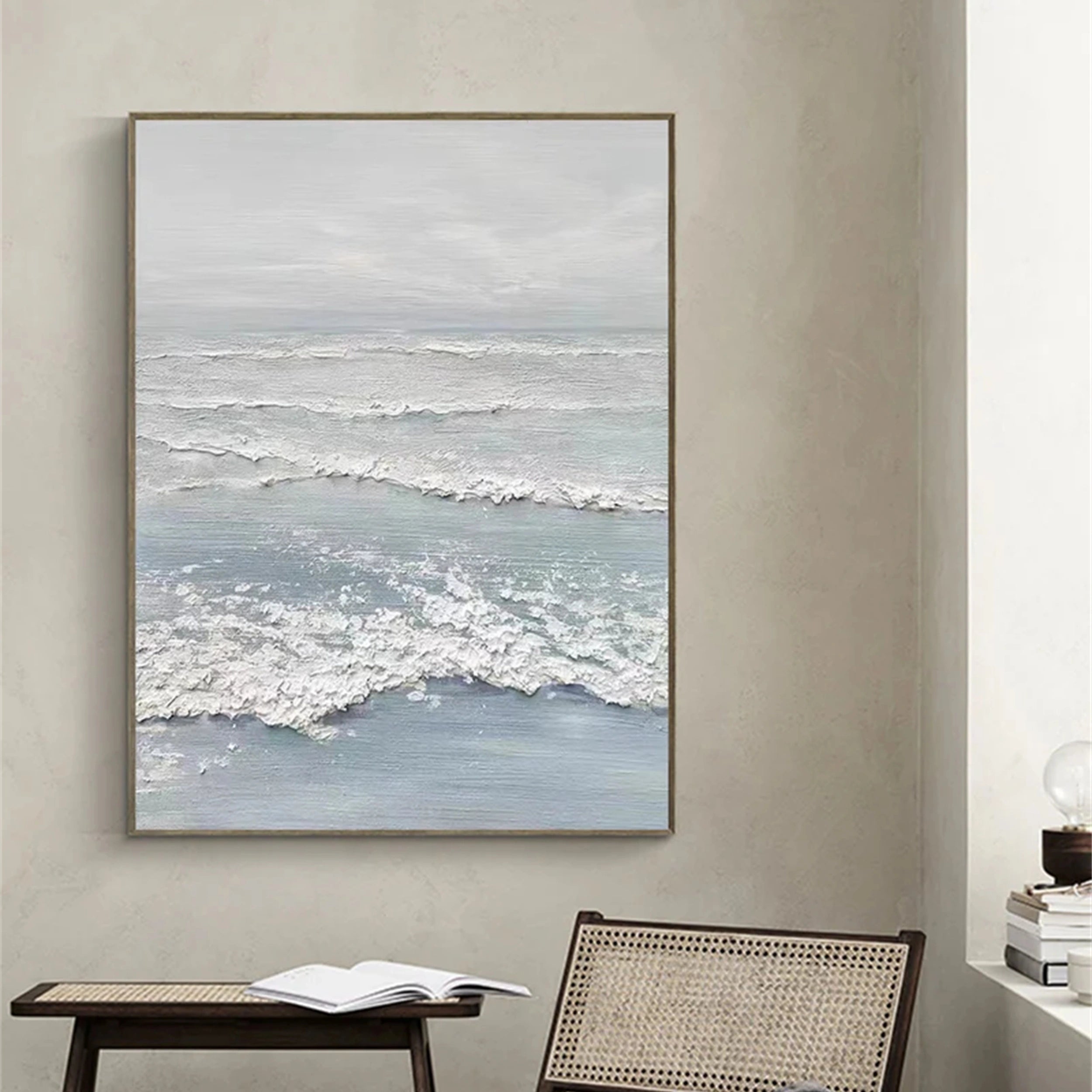 Blue Textured Minimalist Wall Art #BL004