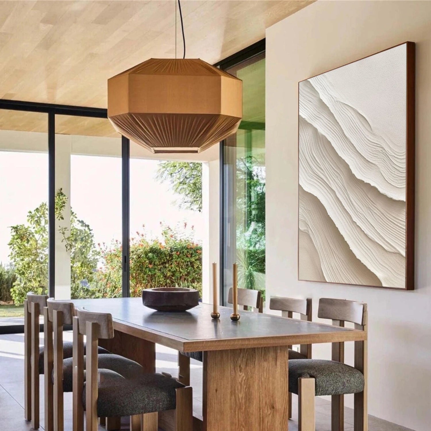 Beige Textured Minimalist Wall Art #WT197