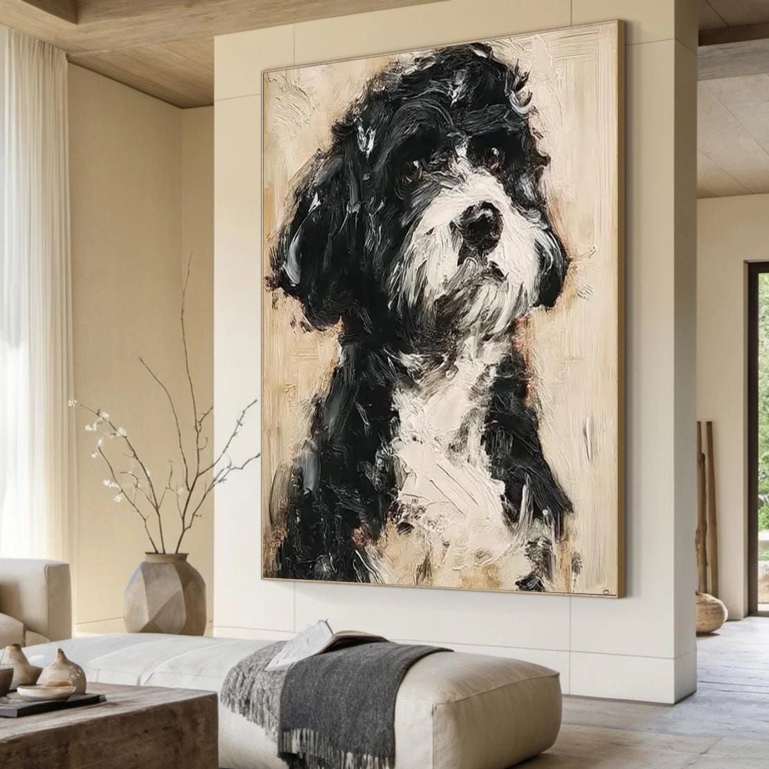 Abstract Animal Art Dog Wall Art #AT079