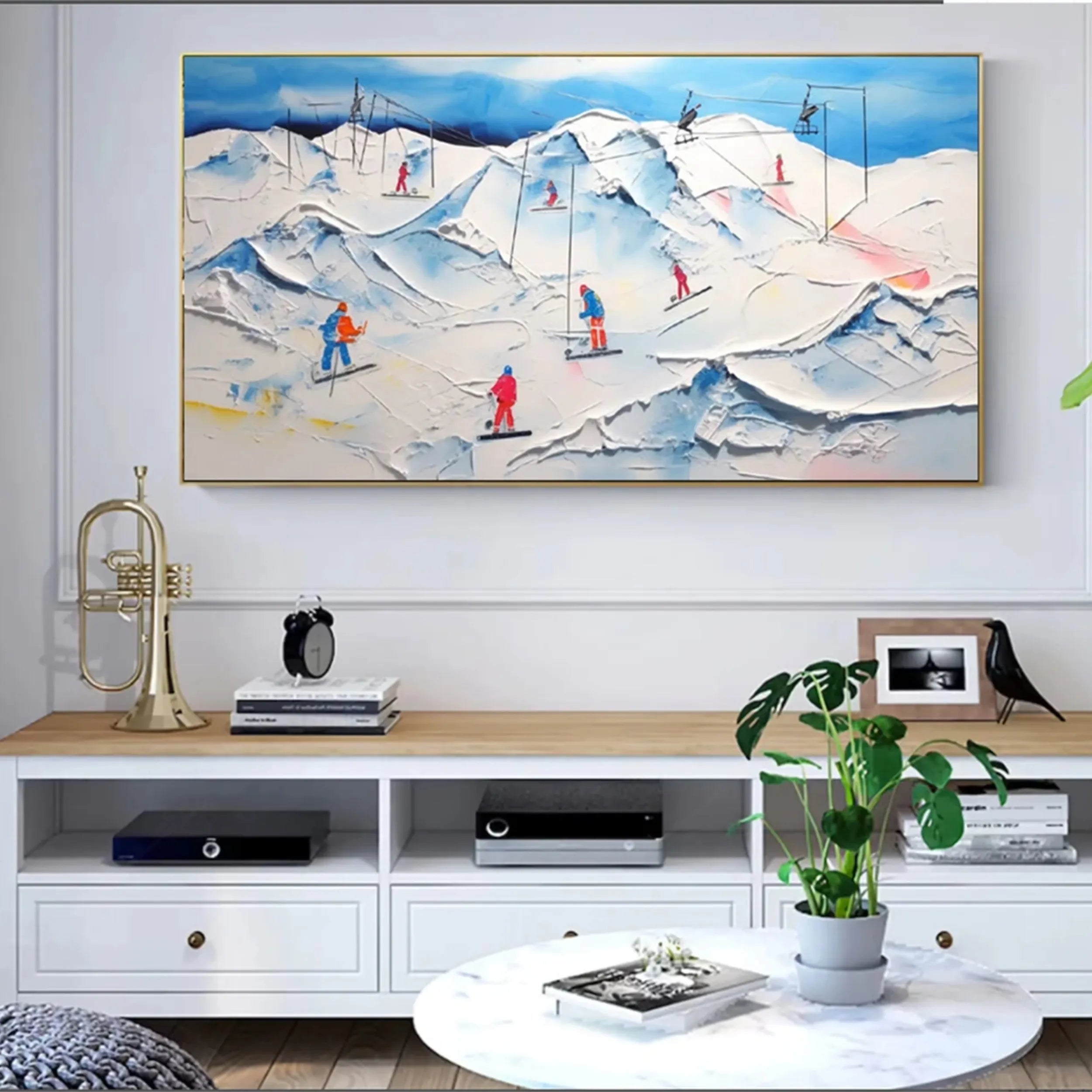 White Textured Minimalist Wall Art #WT169