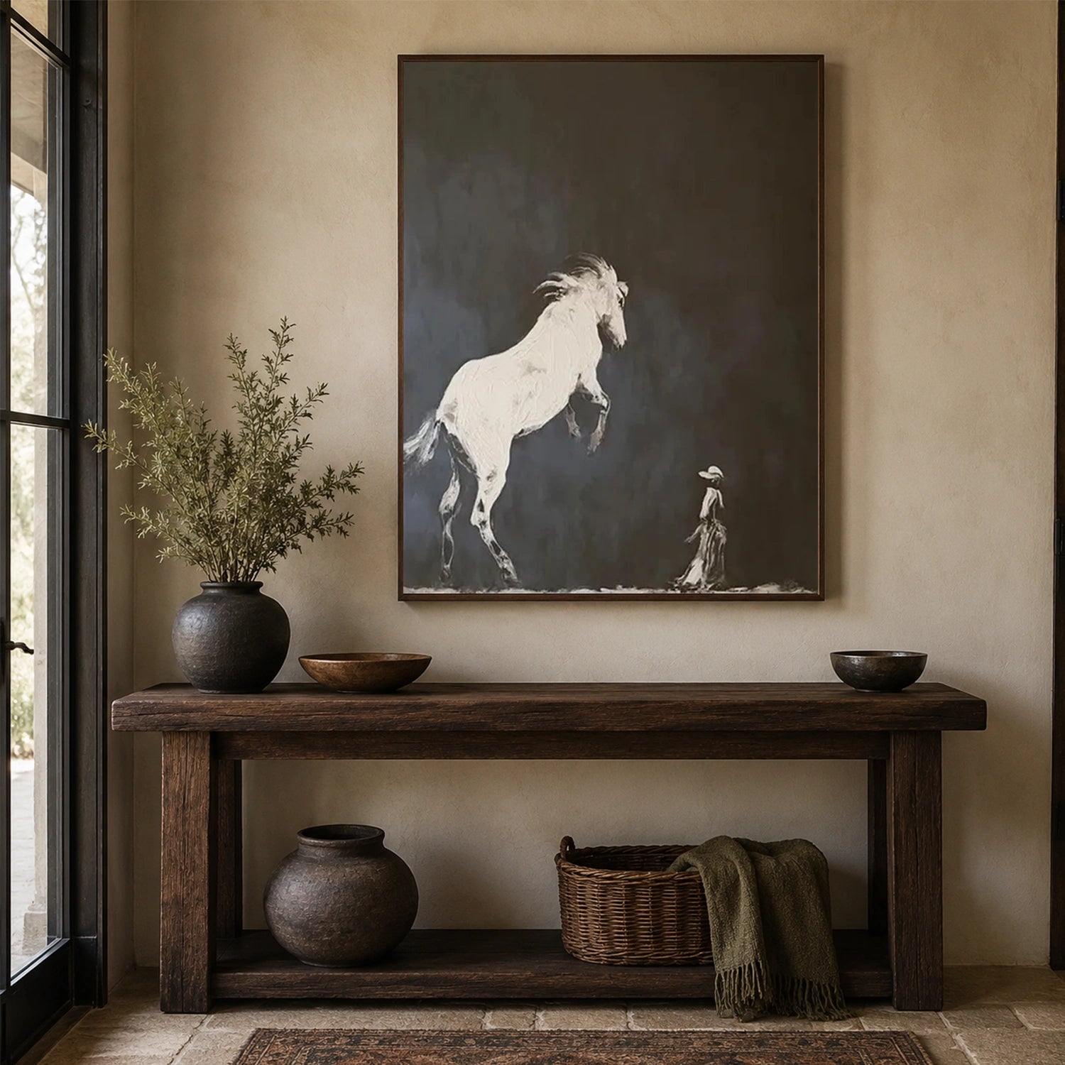 Abstract Animal Art Horse Wall Art #AT096