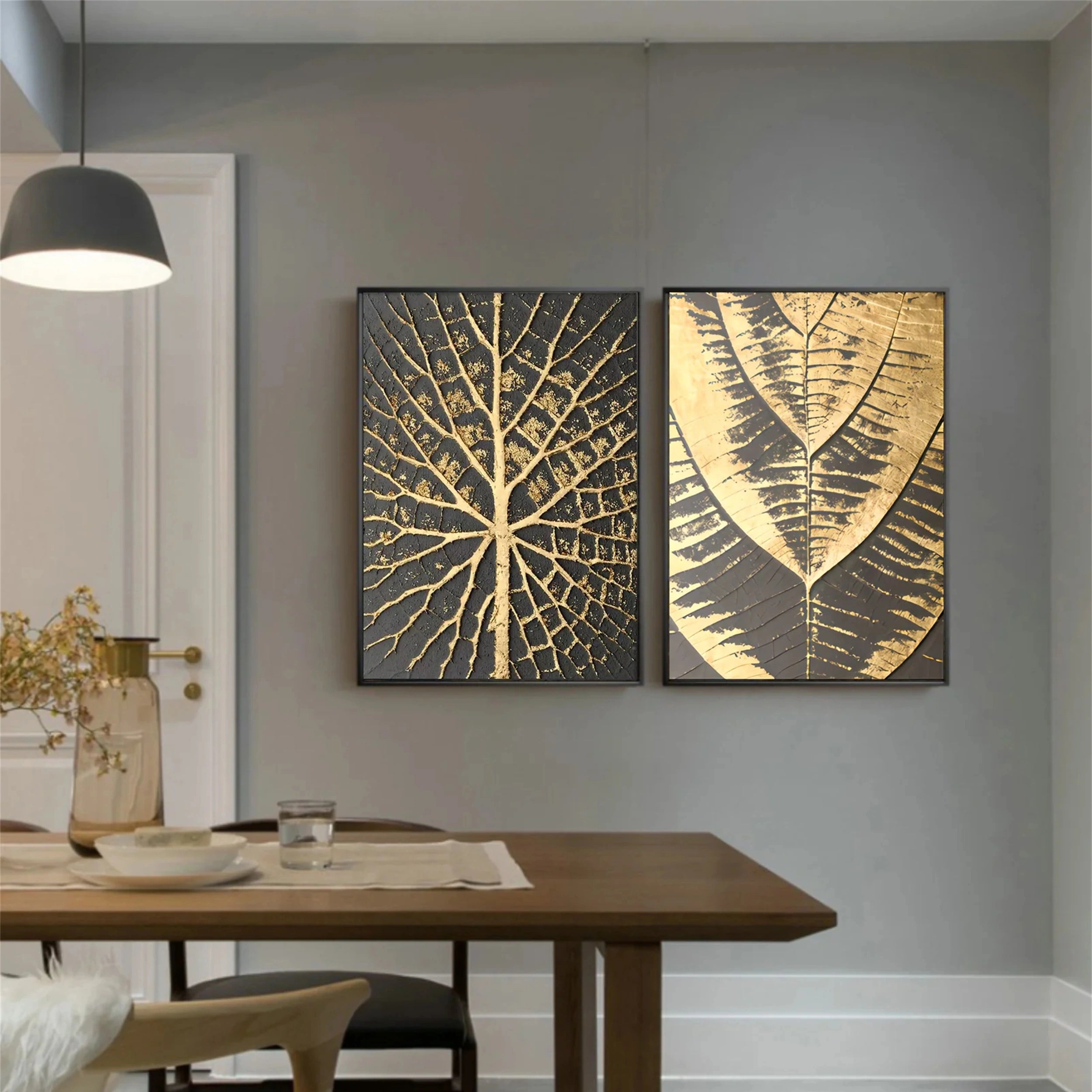 Wabi Sabi Abstract Wall Art Set of 2 #WA059