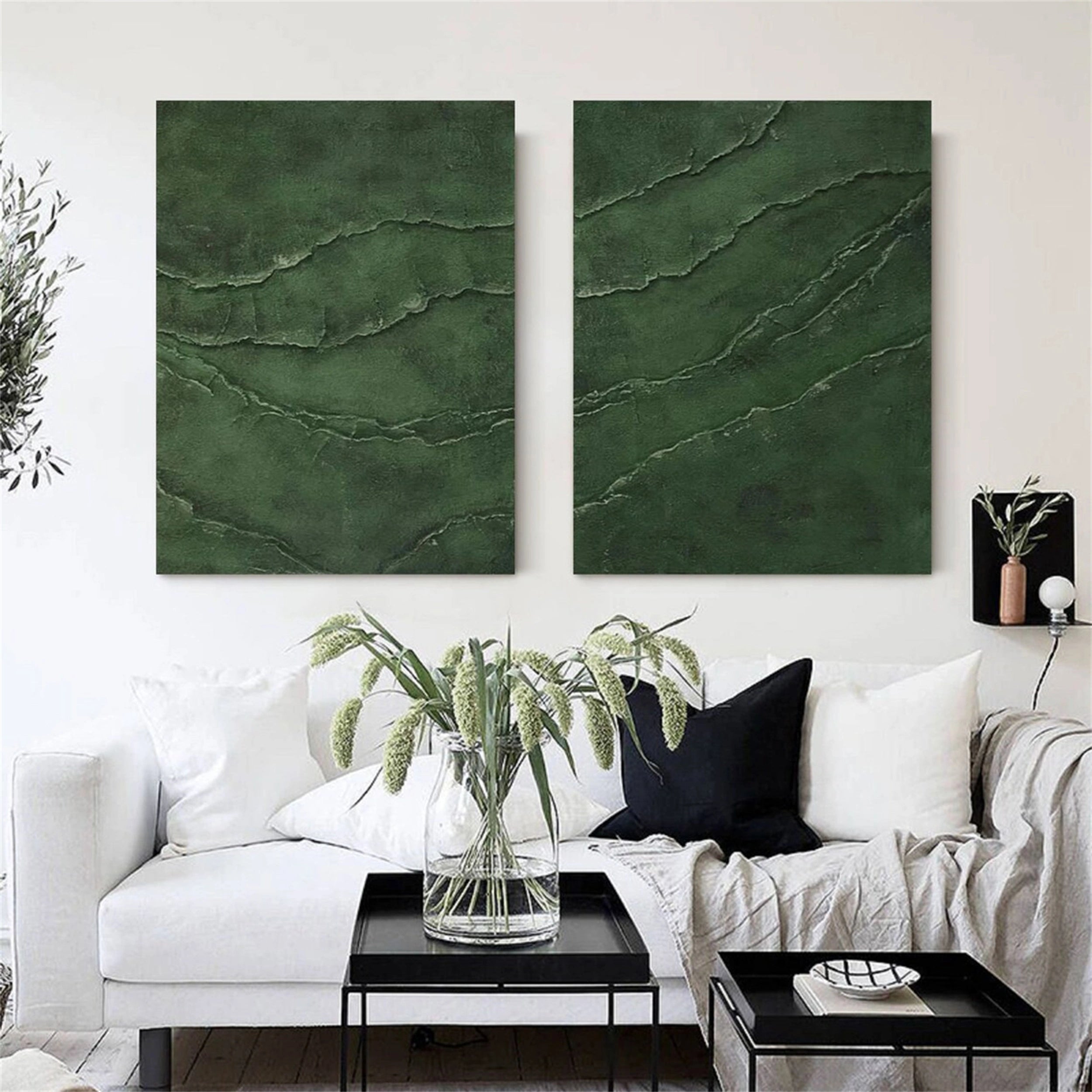 Wabi Sabi Abstract Wall Art Set of 2 #WA143