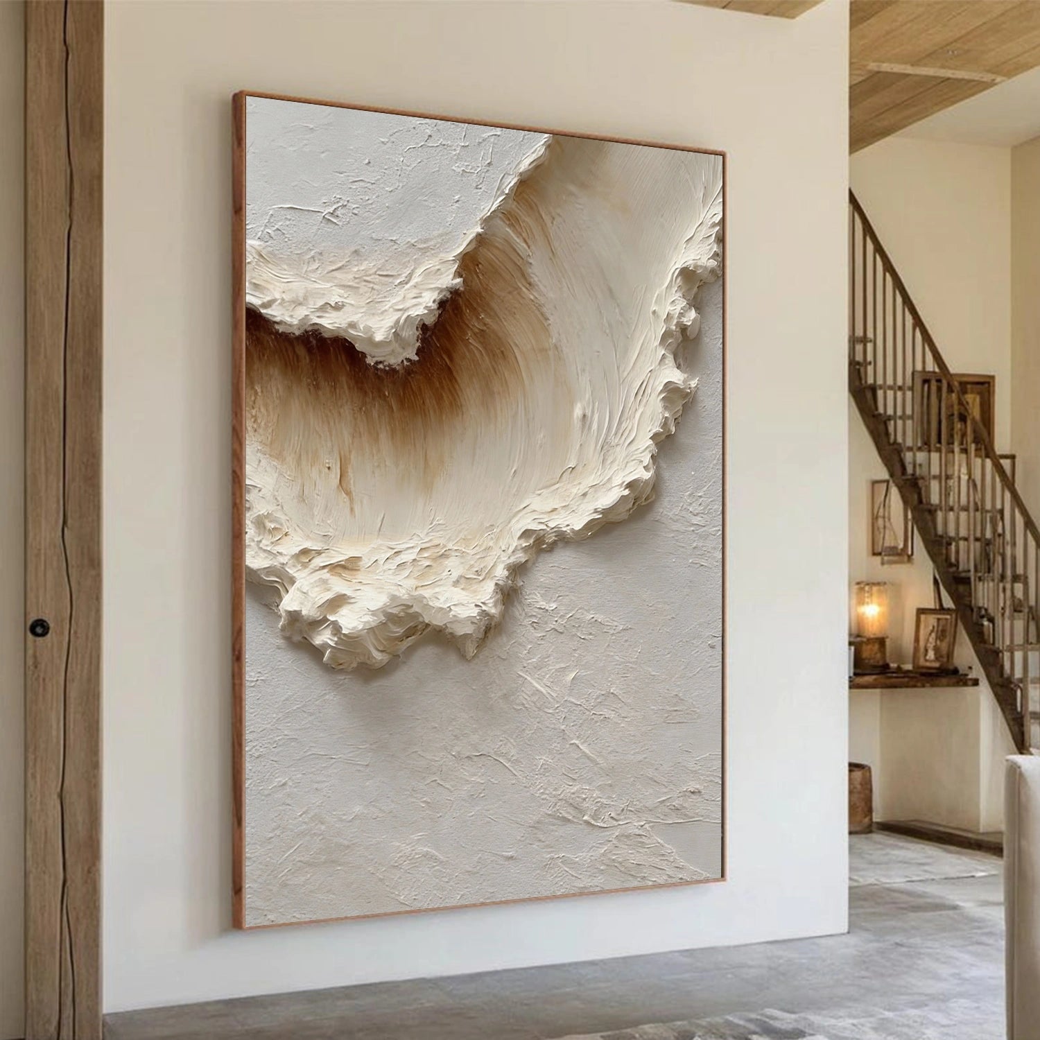 Sky And Ocean Abstract Textured Wall Art #SO370