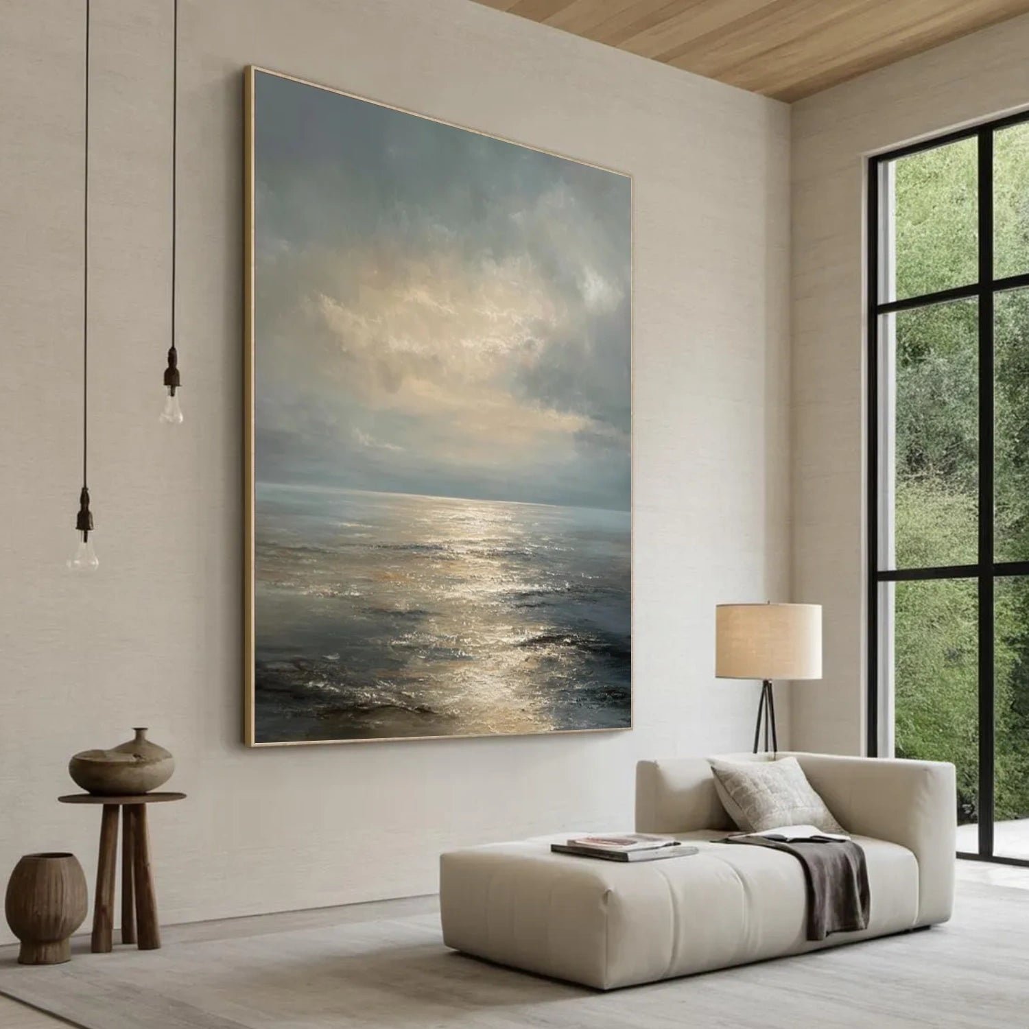 Sky And Ocean Abstract Wall Art #SO343