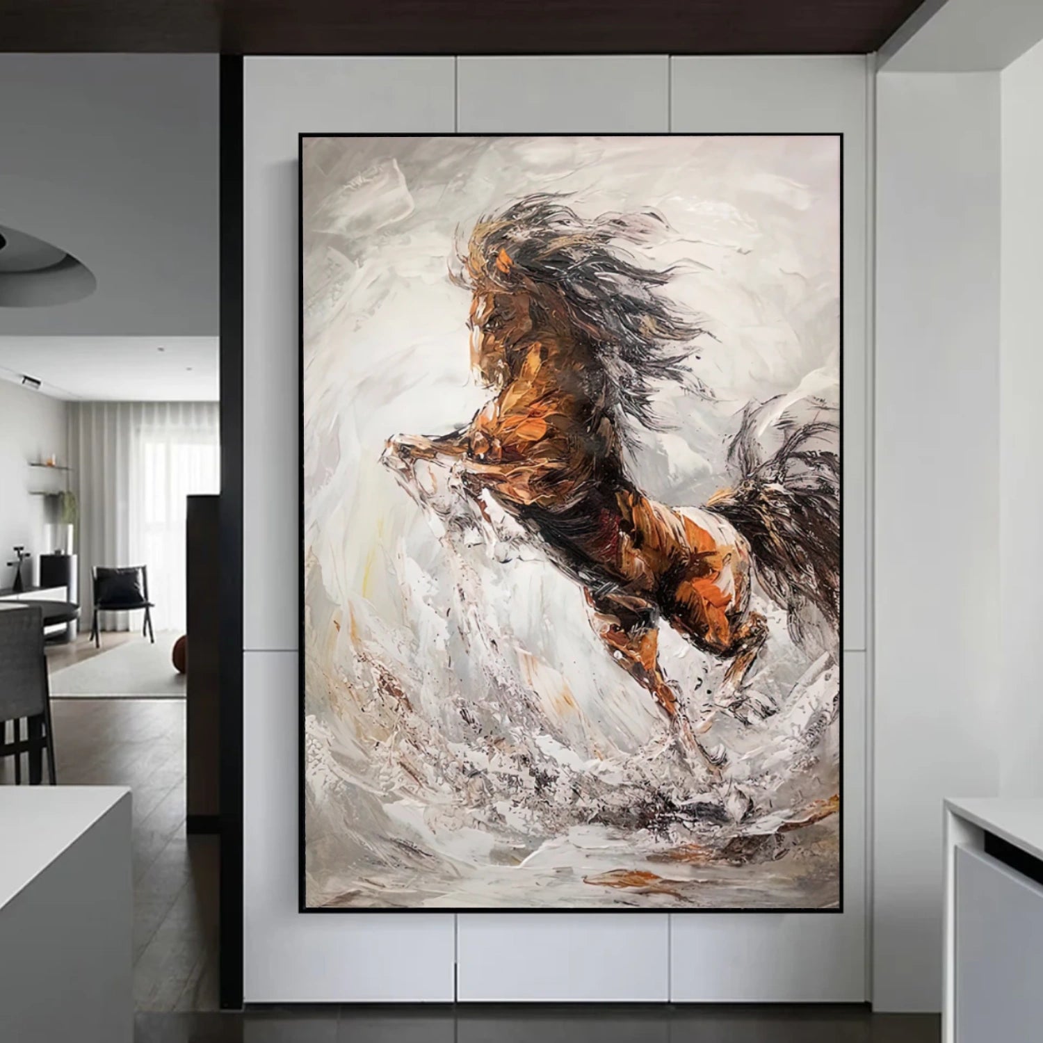 Abstract Animal Art Horse Wall Art #AT046