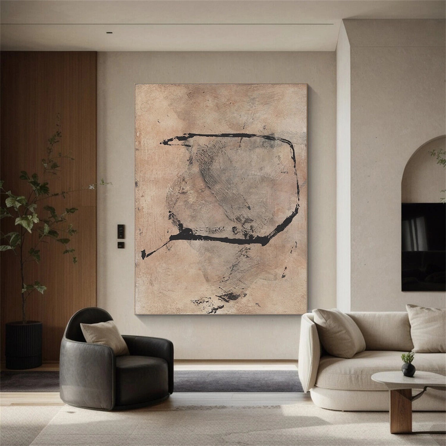 Wabi Sabi Abstract Canvas Art #WA198