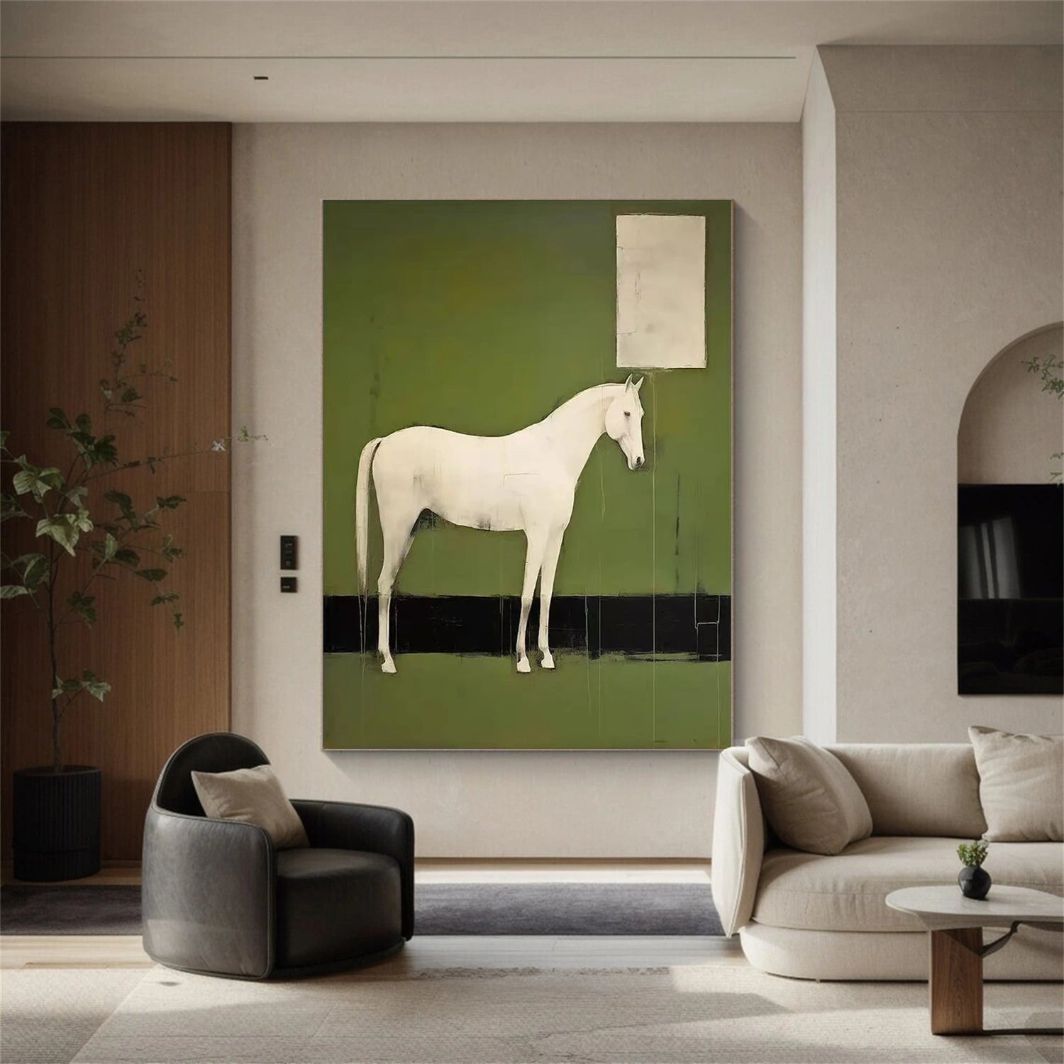Abstract Animal Art Horse Wall Art #AT041