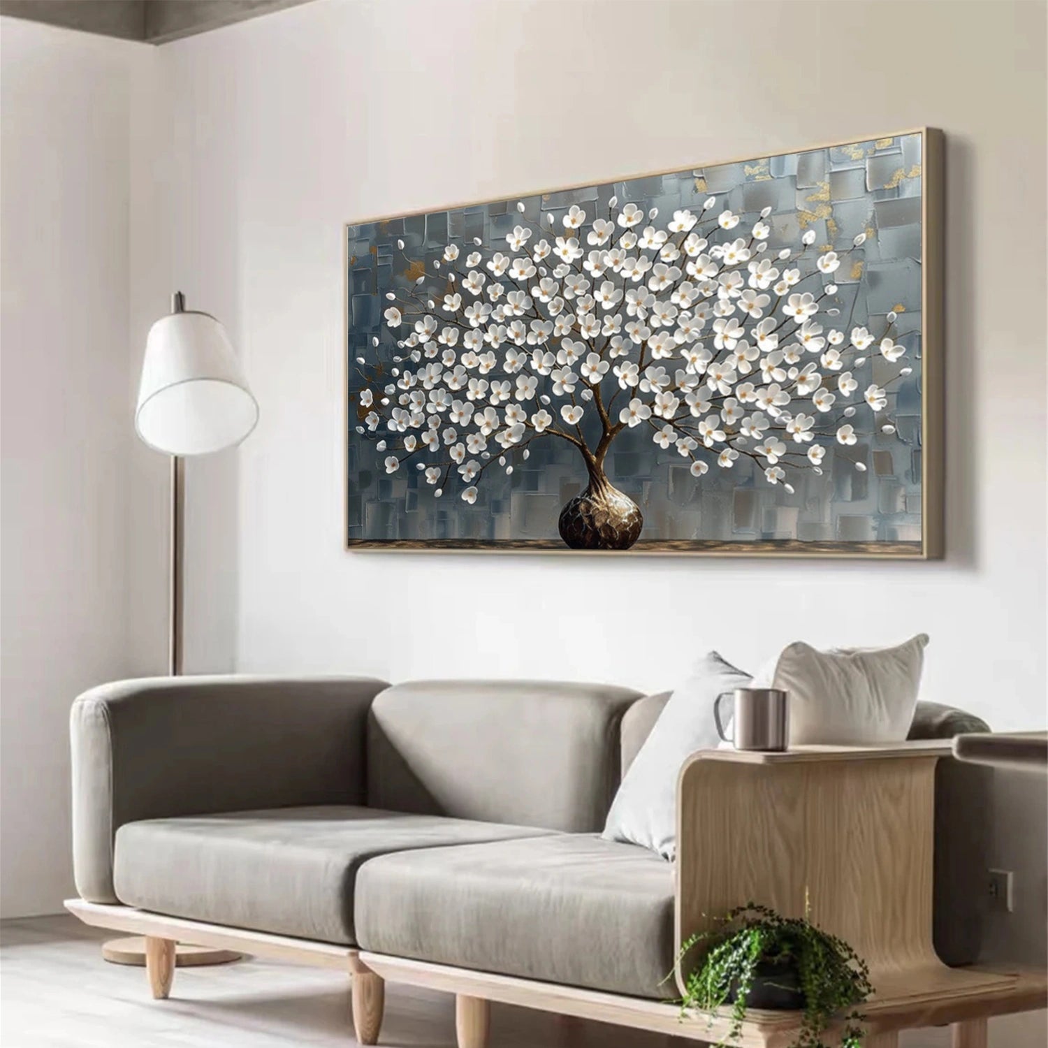 Tree And Flower Abstract Wall Art #TF205