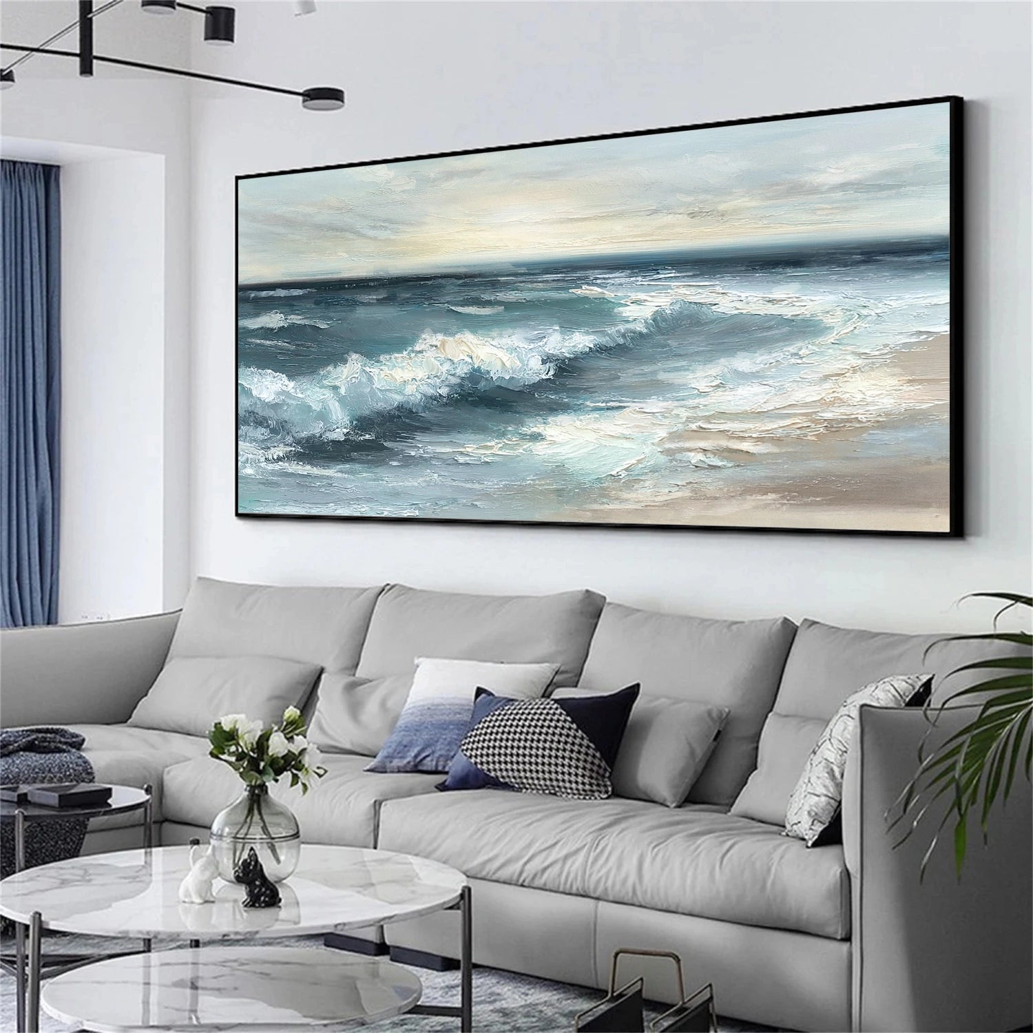 Sky And Ocean Abstract Wall Art #SO328