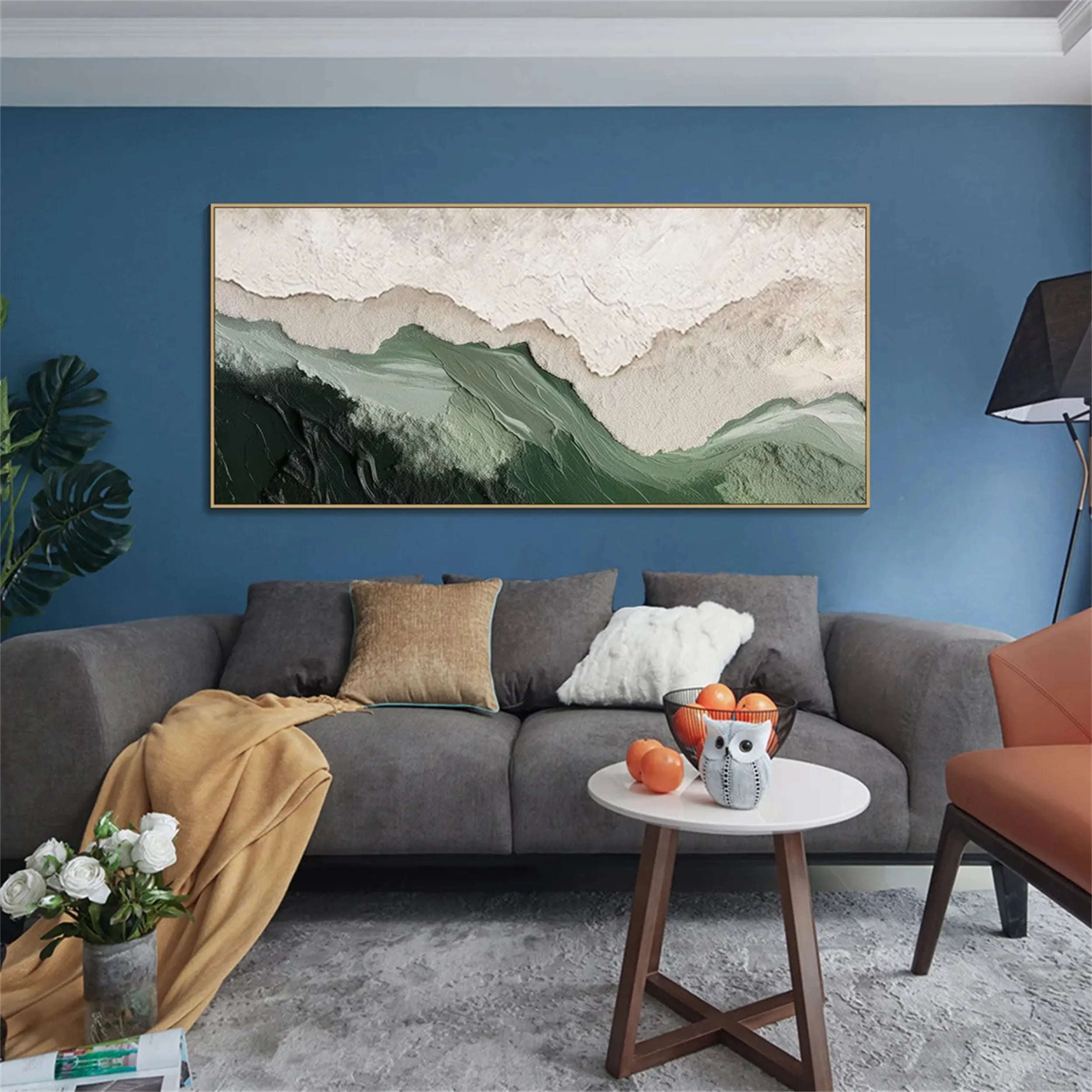 Green Textured Minimalist Wall Art #GT030