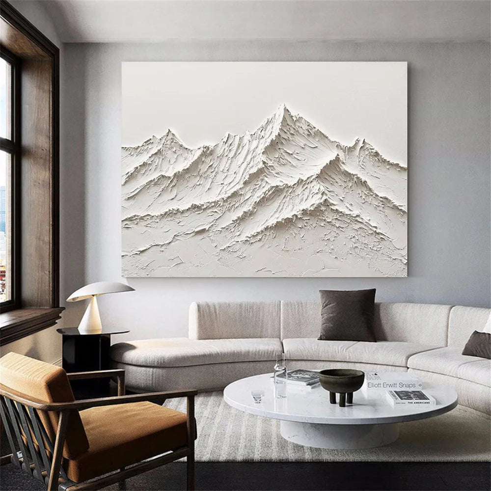 White Textured Minimalist Wall Art #WT113