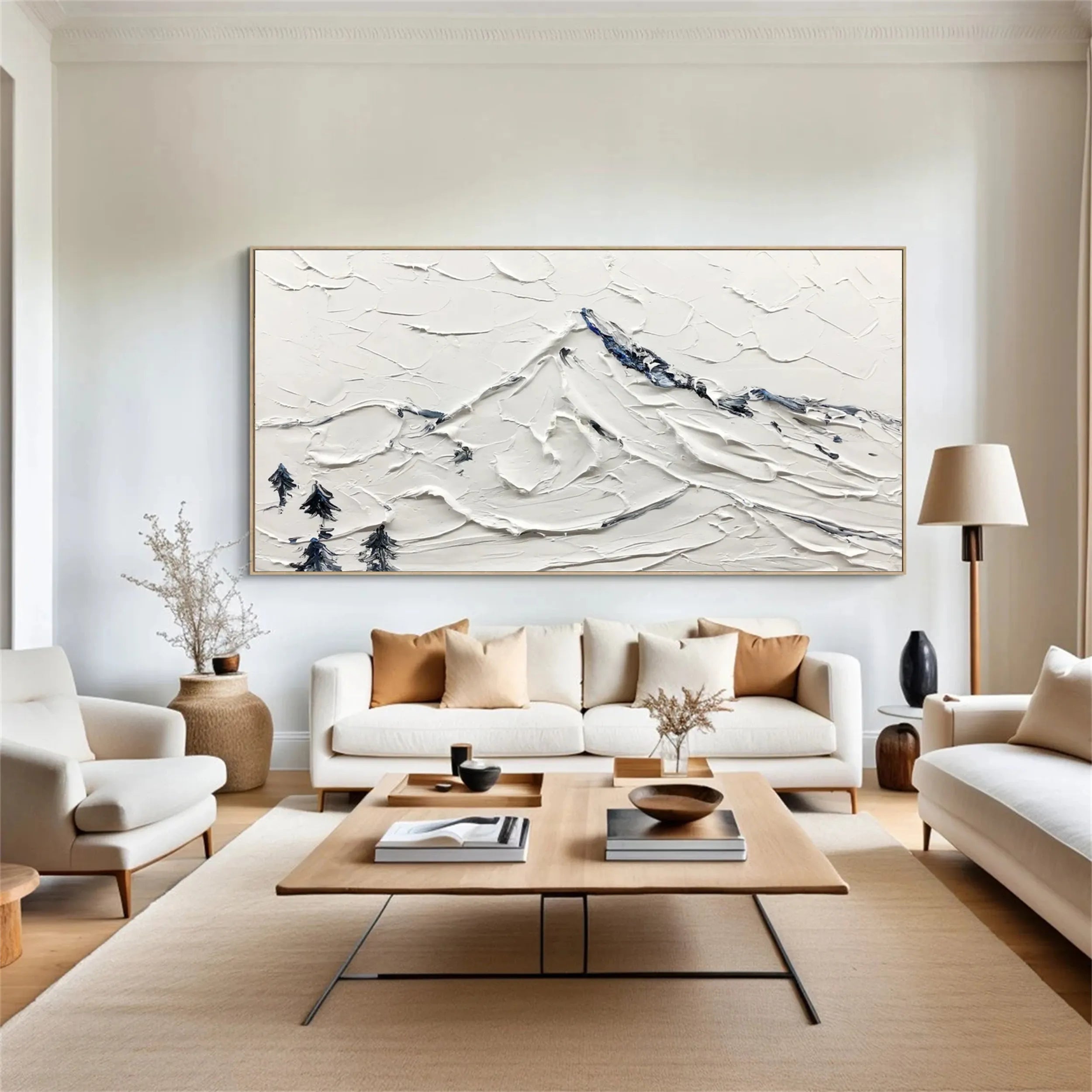 White Textured Minimalist Wall Art #WT115