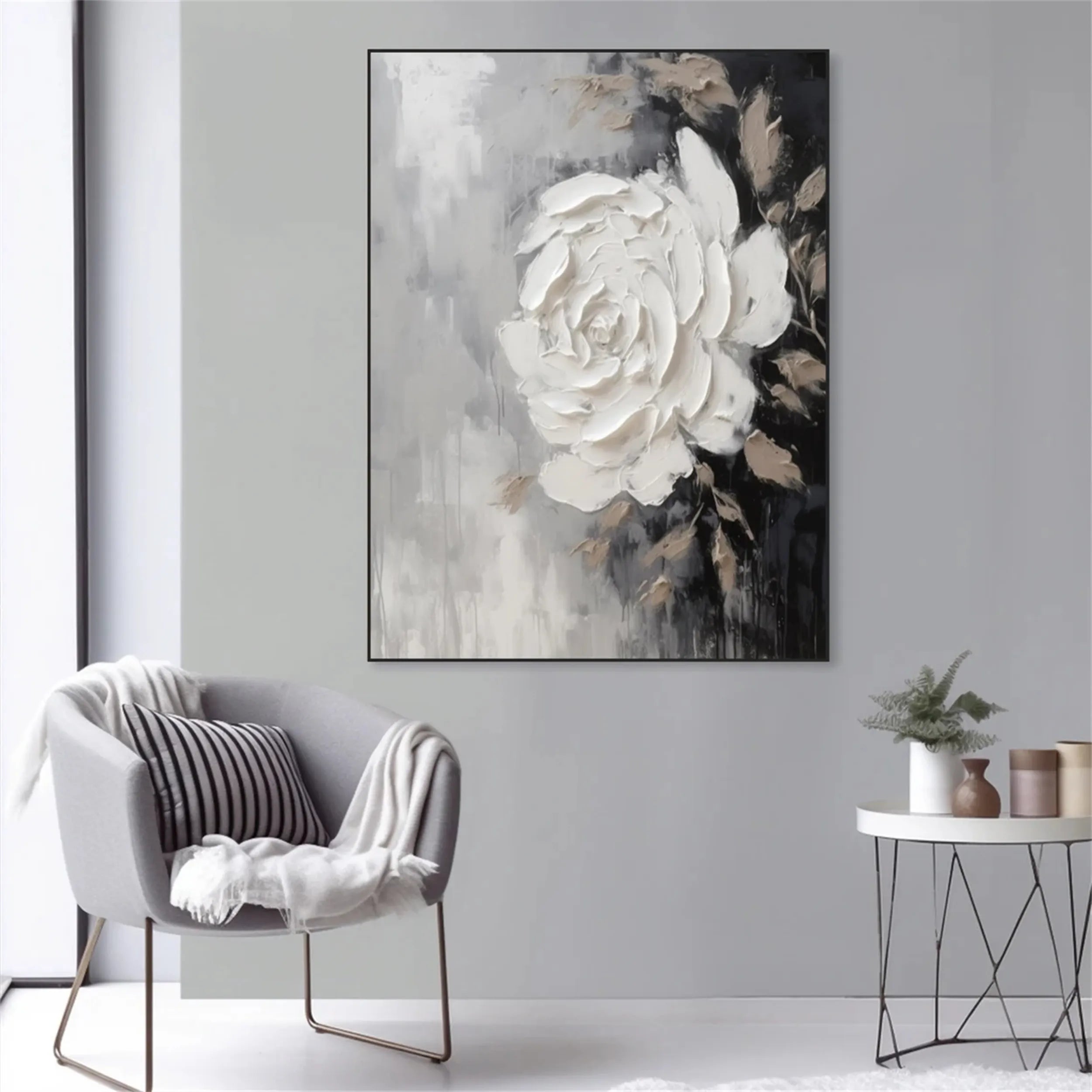 Colorful Tree And Flower Painting #TF033